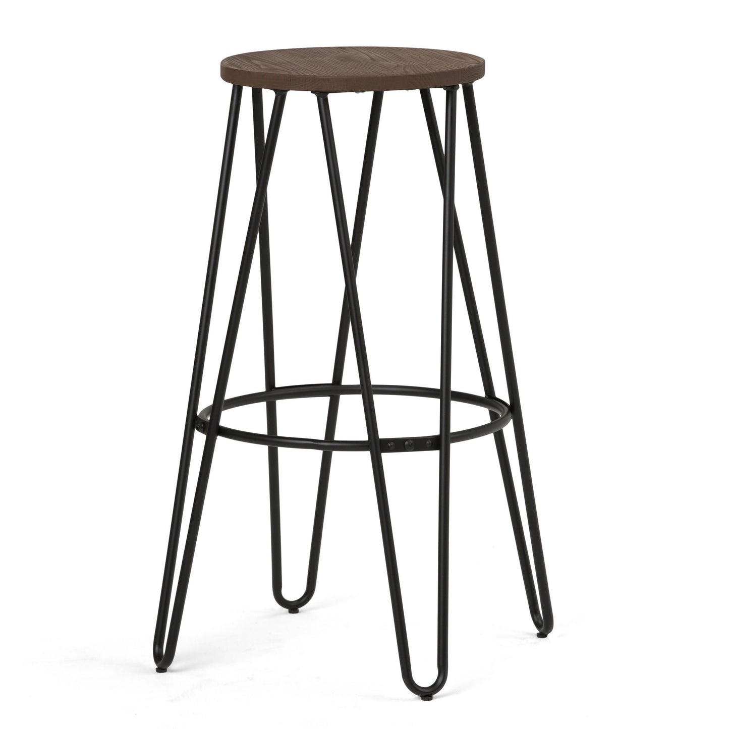 Simeon - Multifunctional Metal Stool With Wood Seat Simpli-Home