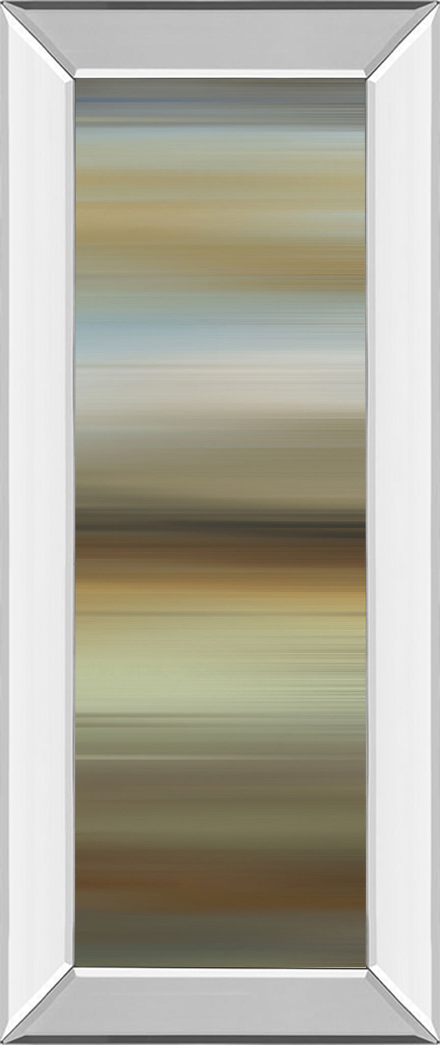Abstract Horizon Il By James Mcmaster - Mirror Framed Print Wall Art - Dark Brown Classy Art