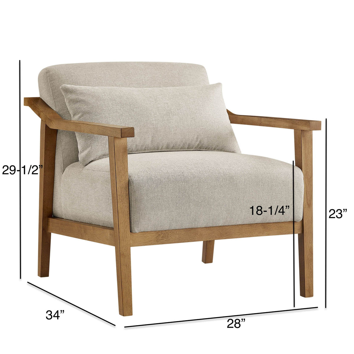Reagan - Arm Accent Chair With Lumbar Pillow Ridgecrest Home