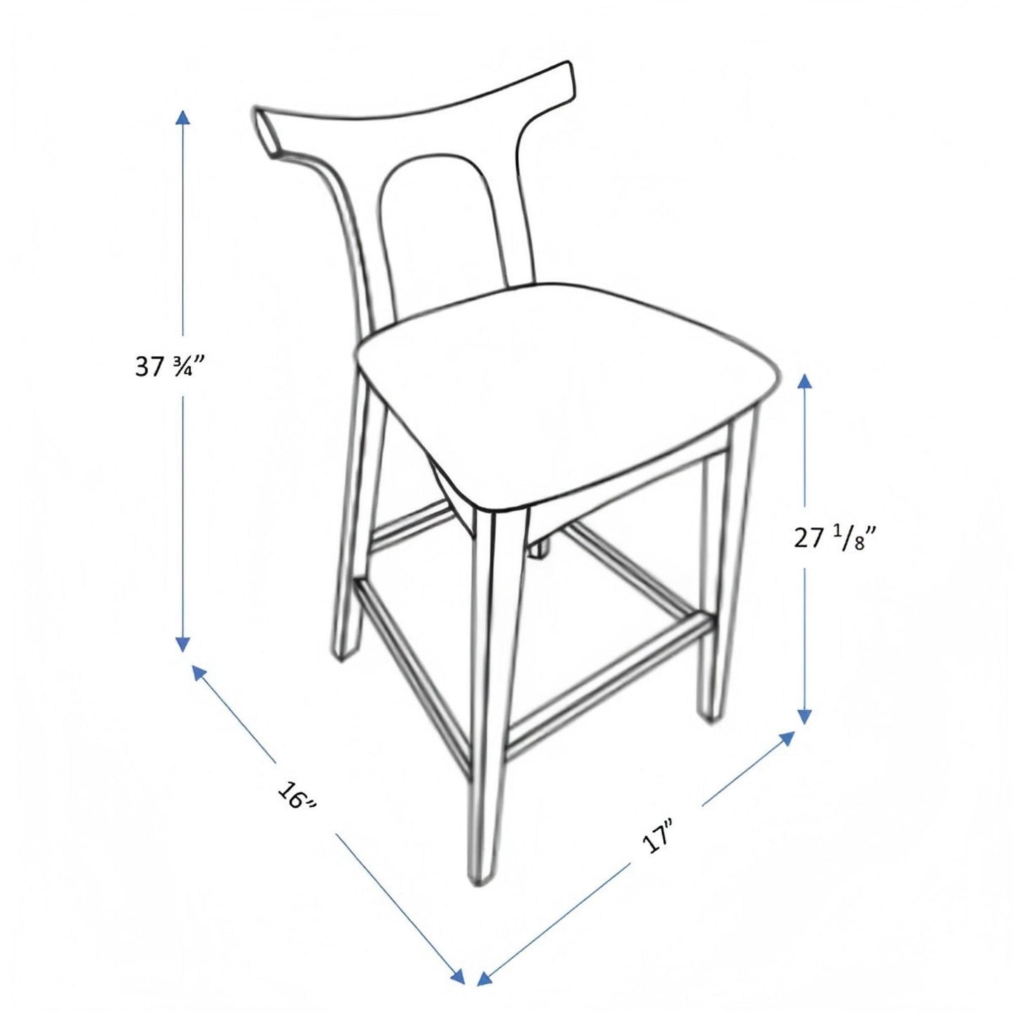 Hester - Upholstered, Square Bar Chair (Set of 2) Ashcroft Furniture