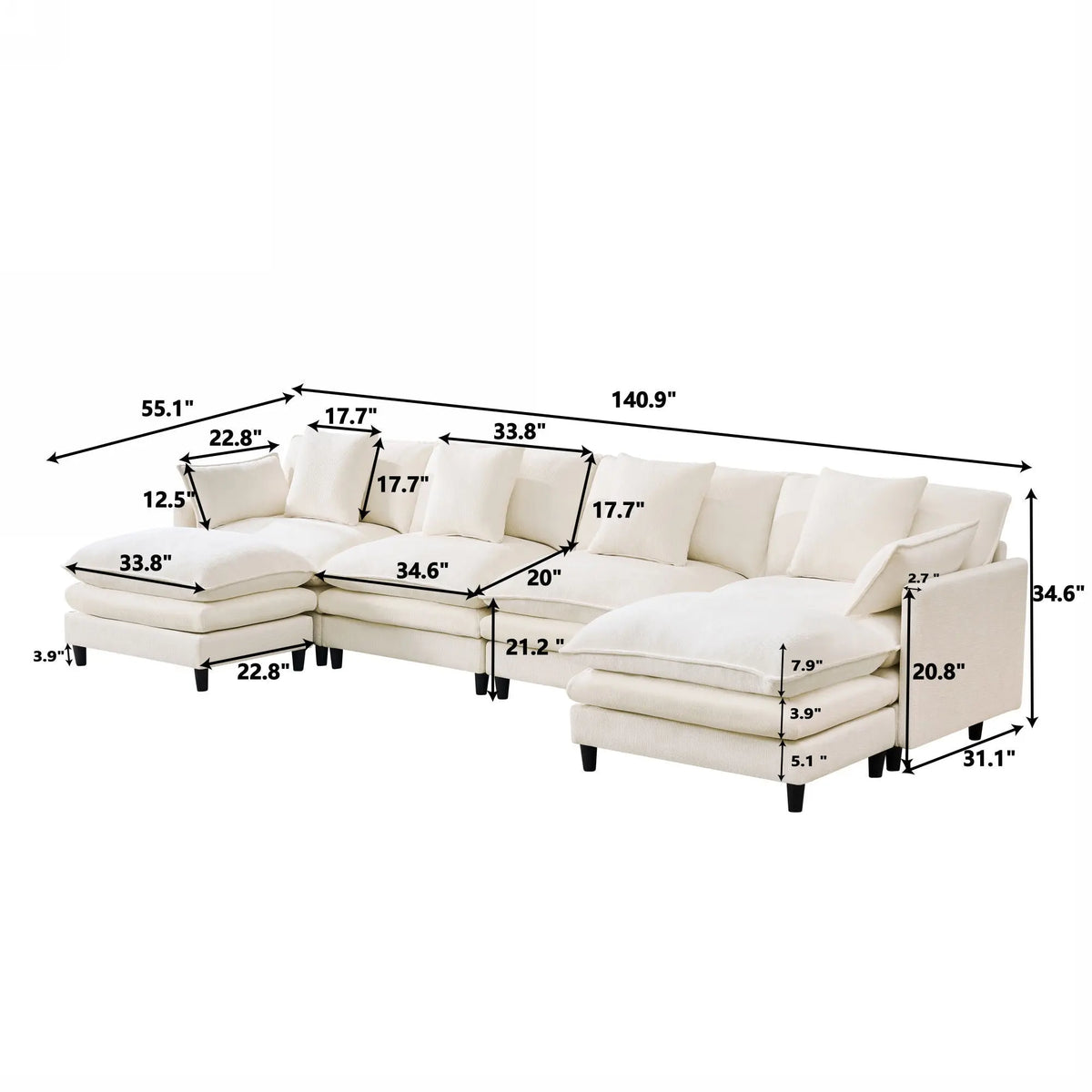 Sofa With Modular Design Home Essentials
