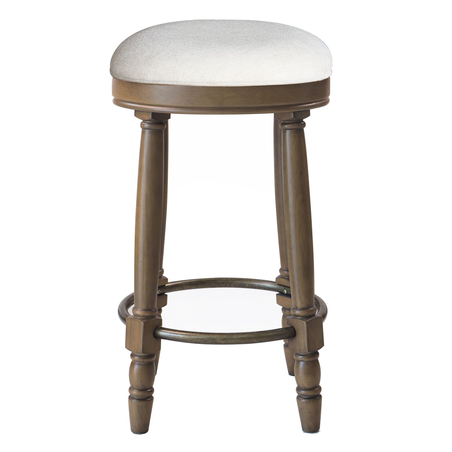 360° Swivel Wooden Barstools With Upholstered Seat, Counter Height (Set of 2) Home Essentials