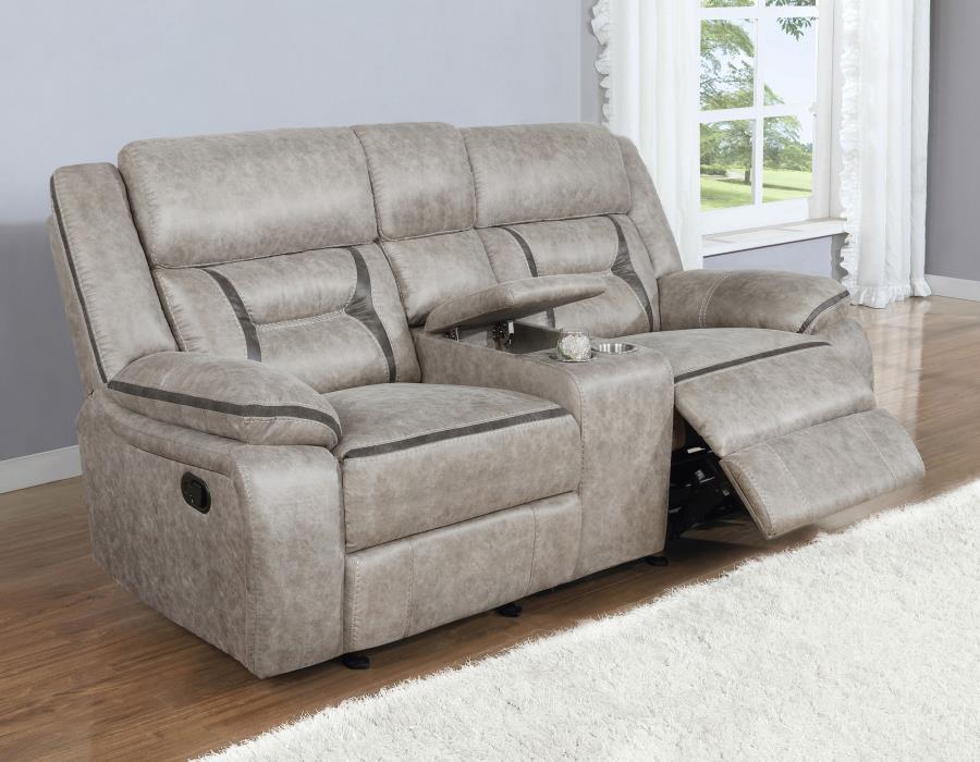 Greer - Upholstered Motion Reclining Loveseat CoasterEveryday