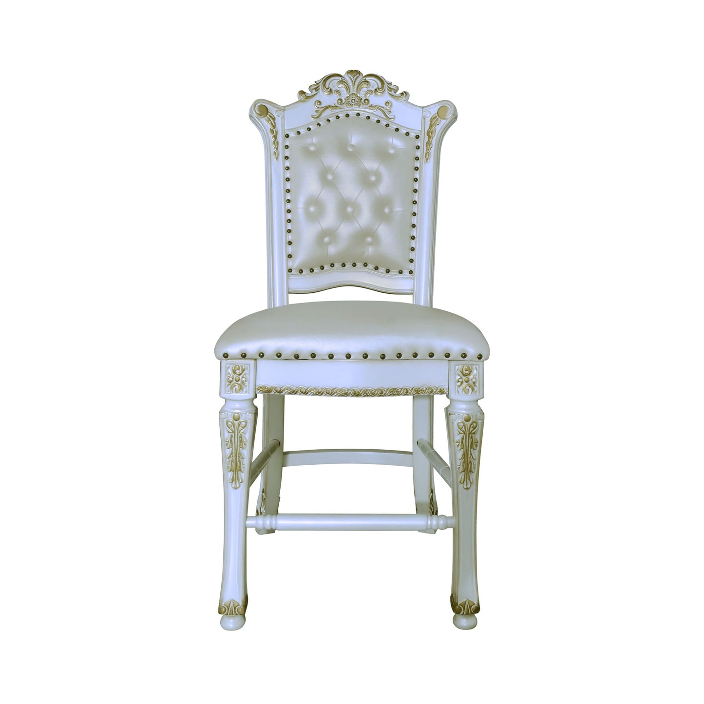 Vendome - Antique Counter Height Chair (Set of 2) - White Acme