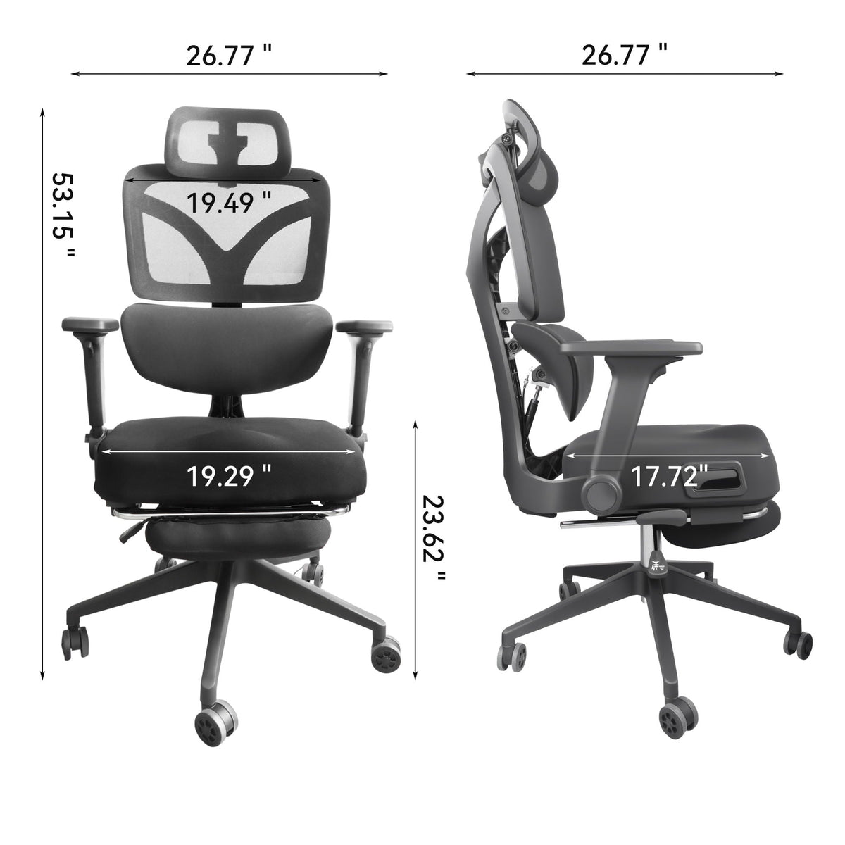 Zero Gravity Ergonomic Office Chair With 145° Recline, 3D Headrest - Black Home Essentials