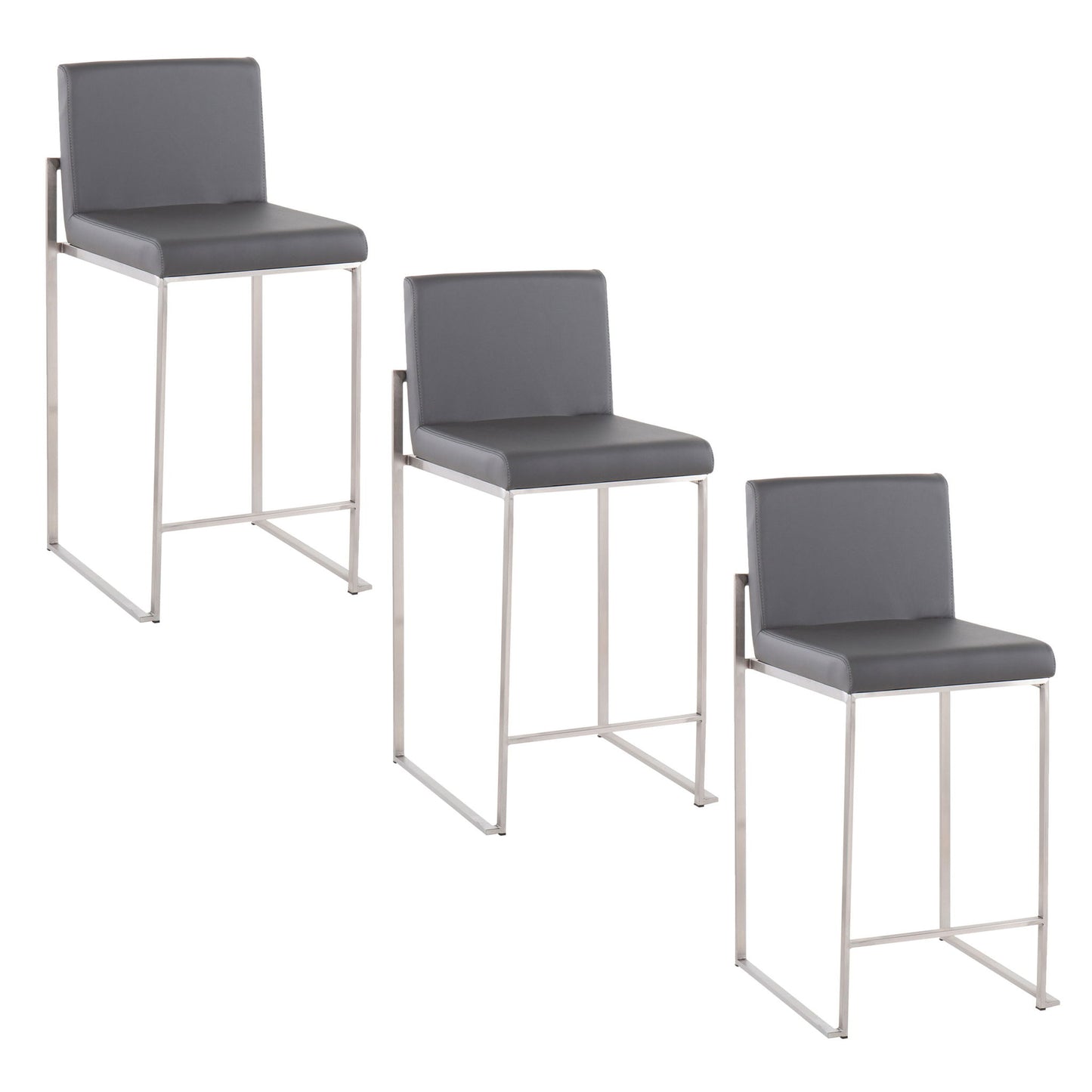 Fuji - Contemporary High Back Counter Stool, Functional Design Lumi Source