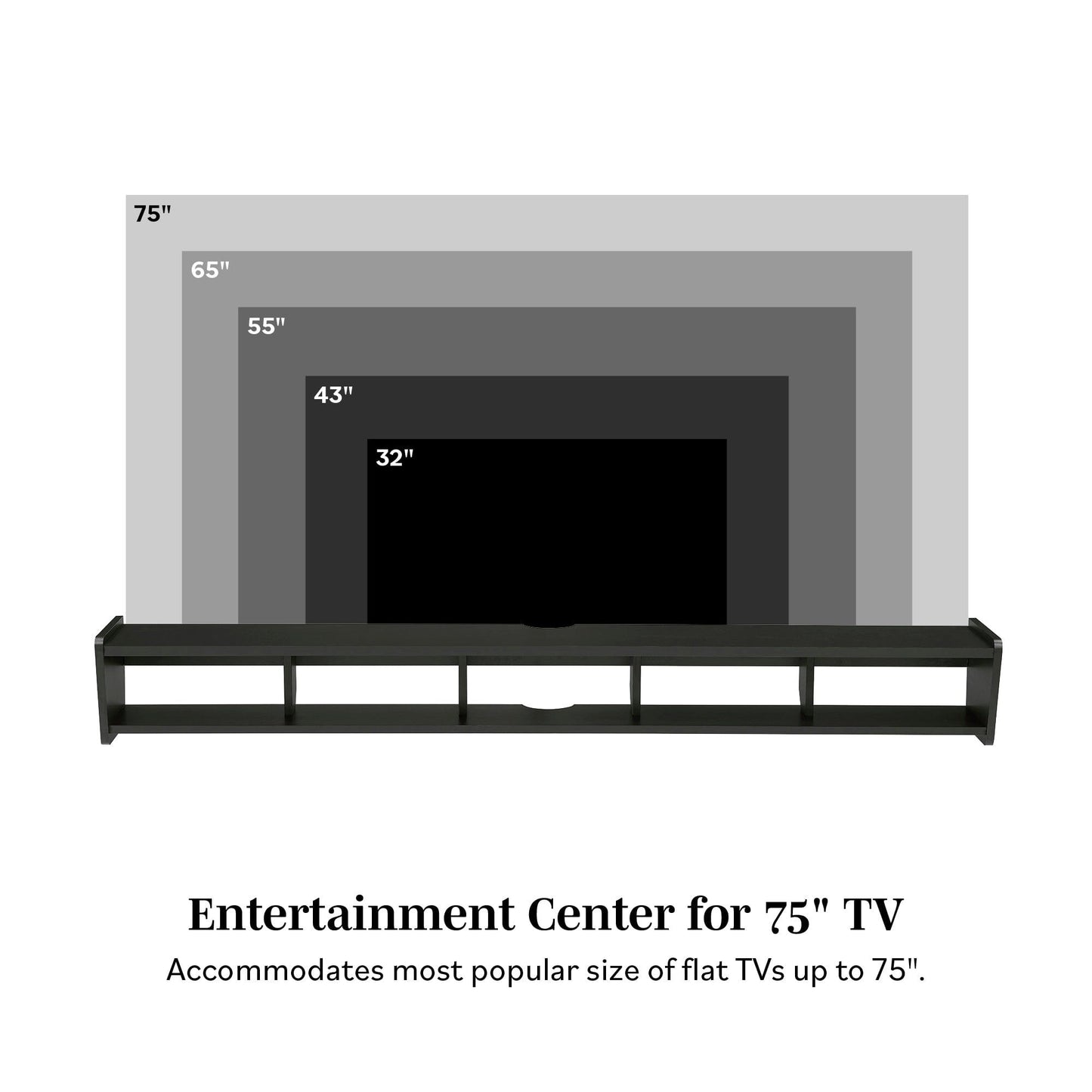 Modern Wall-Mounted Floating TV Stand Walker Edison