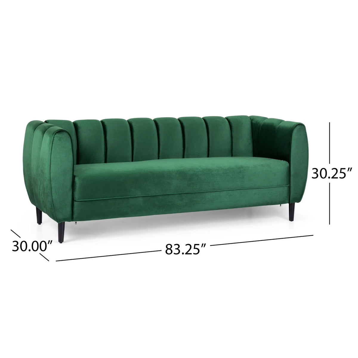 Miranda - Modern Glam 3 Seater Sofa Noble House
