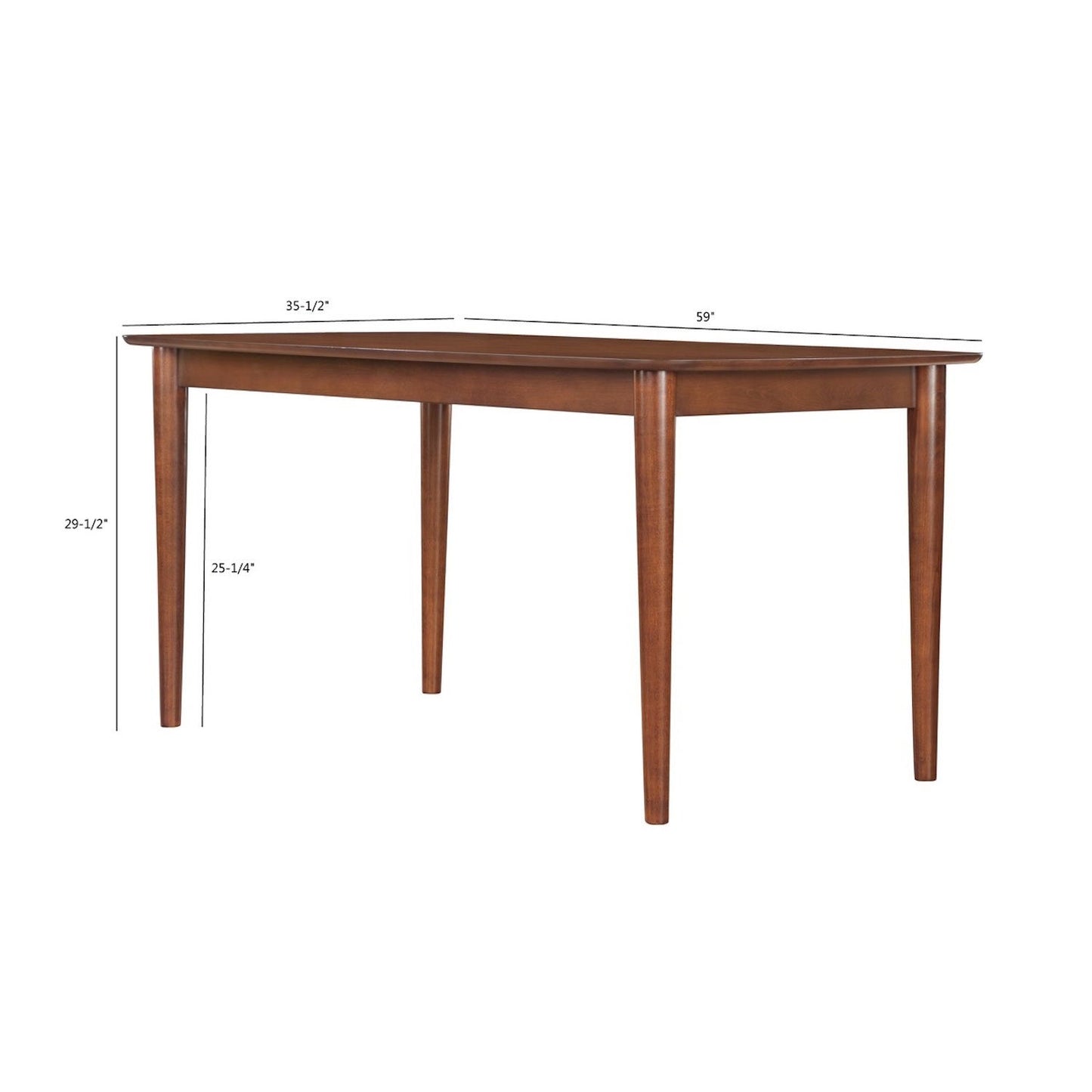 Bryson - Rectangular Leg Dining Table - Walnut Home Essentials