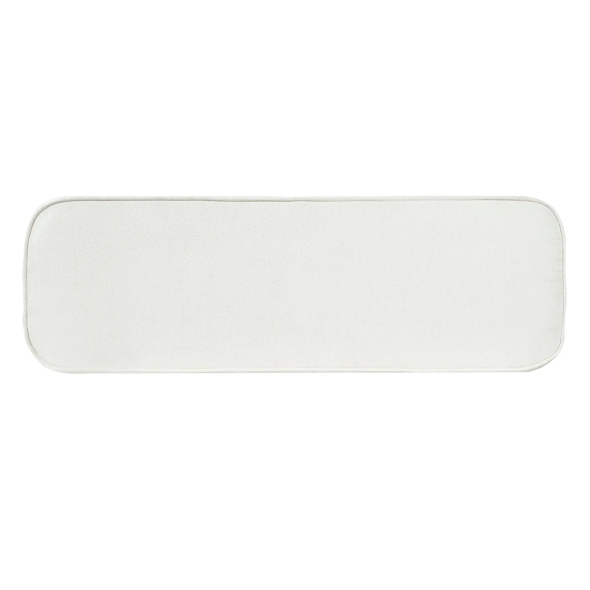 Upholstered Ottoman Bench With Thick Padded Design - Beige Noble House