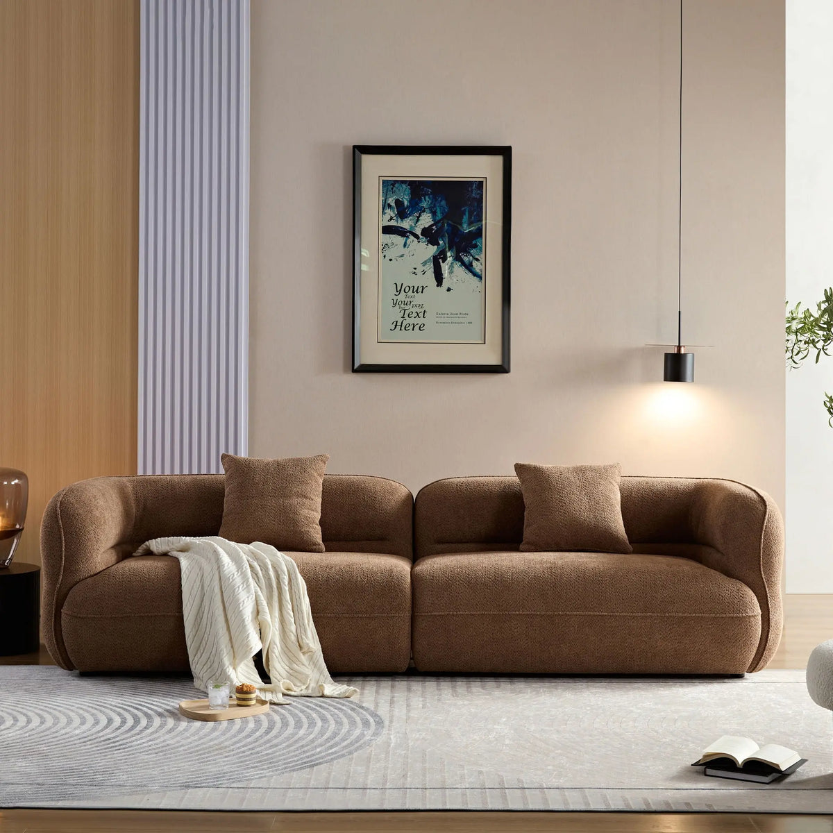 Sectional Sofa With Durable Fabric, Solid Wood Frame, And High Density Sponge Fill Home Essentials