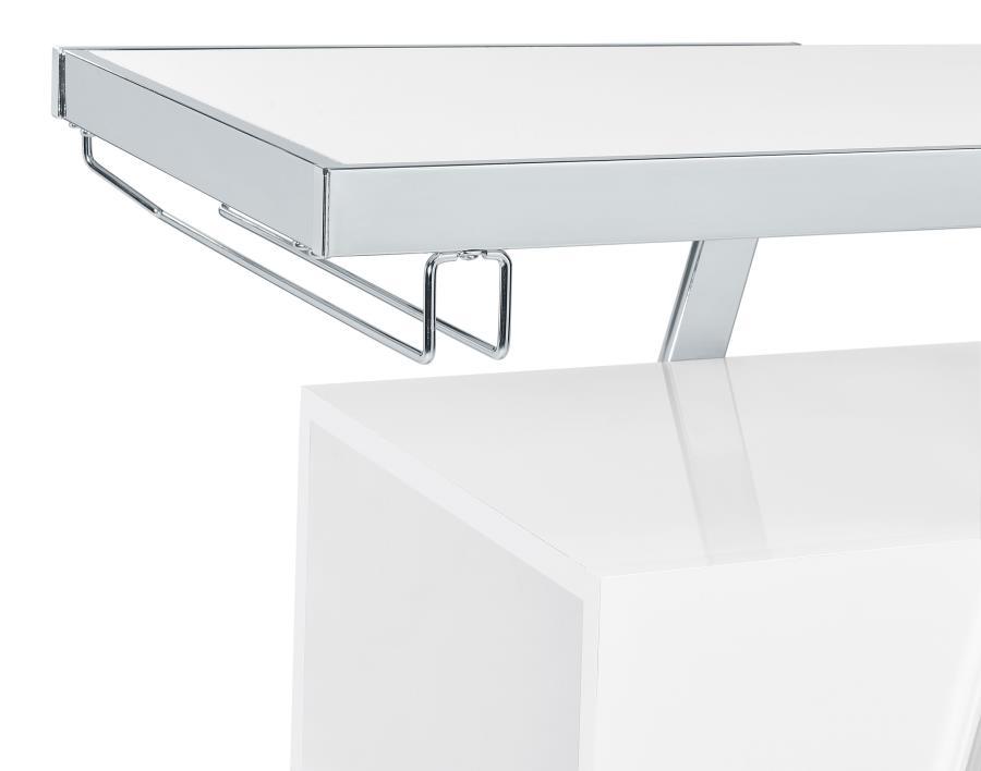 Araceli - Freestanding LED Home Bar Cabinet - White High Gloss Coaster Fine Furniture