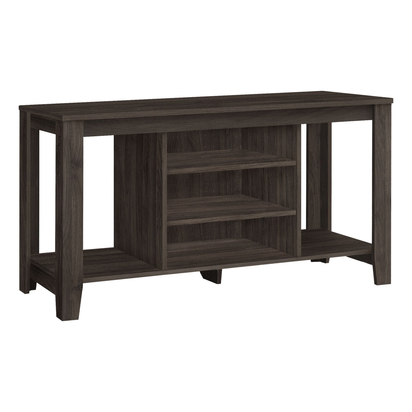 TV Stand, Console, Media Entertainment Center, Versatile Storage Shelves 8th Street