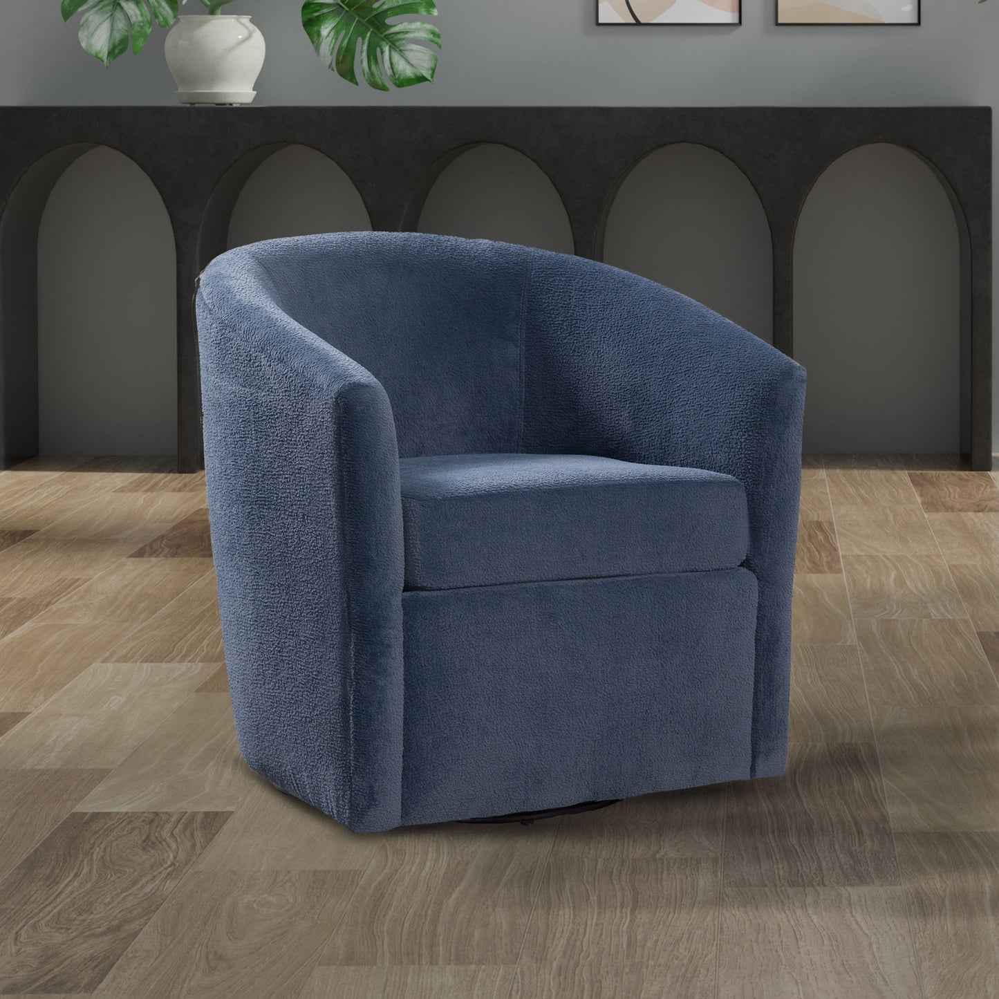Oaklynn - Barrel Style Swivel Accent Chair Ridgecrest Home
