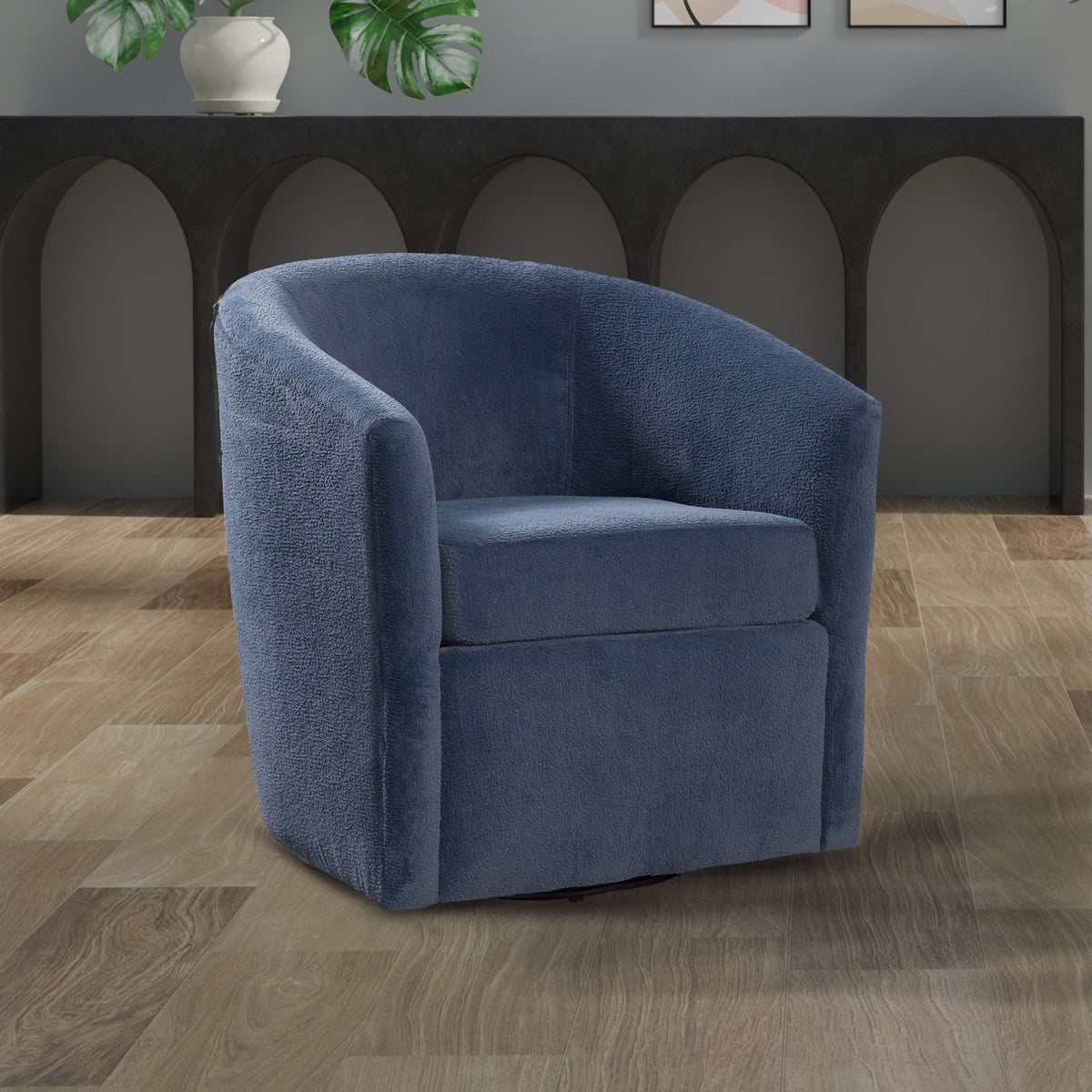Oaklynn - Barrel Style Swivel Accent Chair Ridgecrest Home