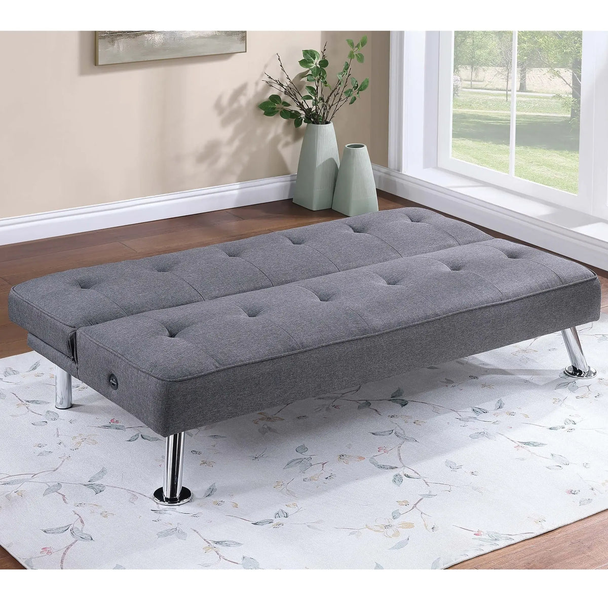 Tufted Sofa With USB Port For Living Room Home Essentials