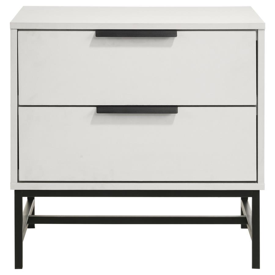 Sonora - 2-Drawer Nightstand Bedside Table - White Coaster Fine Furniture