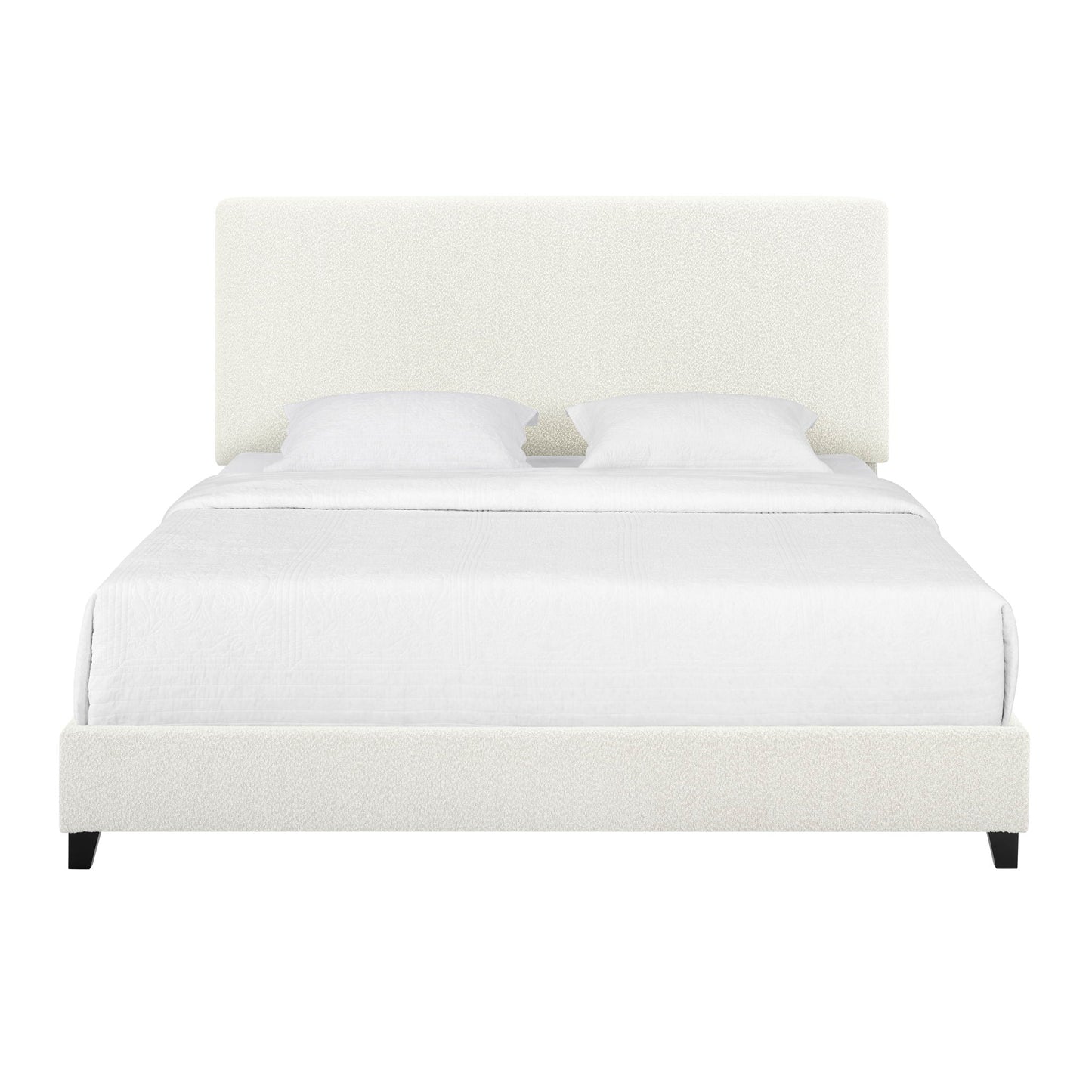 Boucle Upholstered Platform Bed Legends