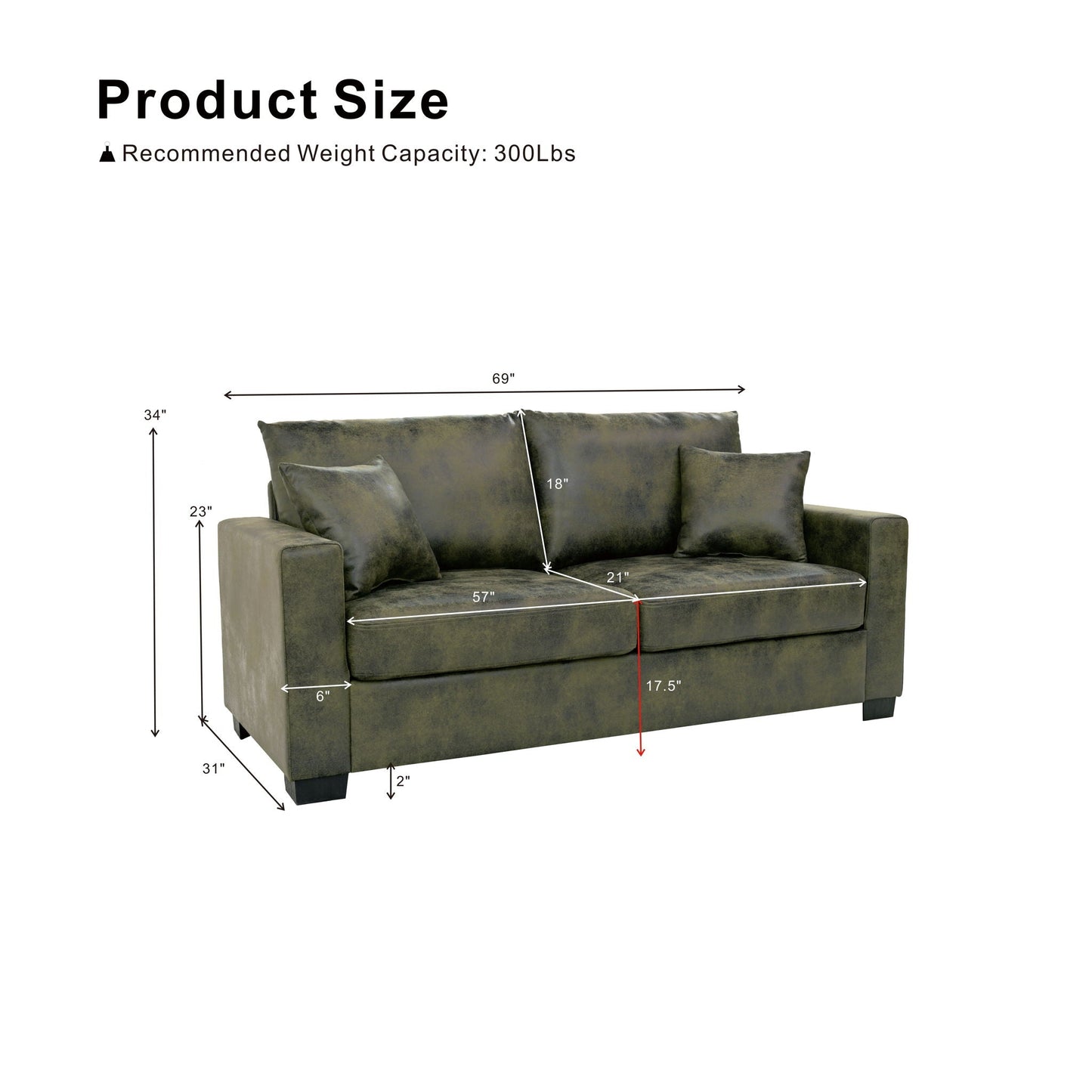 2 Seater Sofa For Living Room Home Essentials