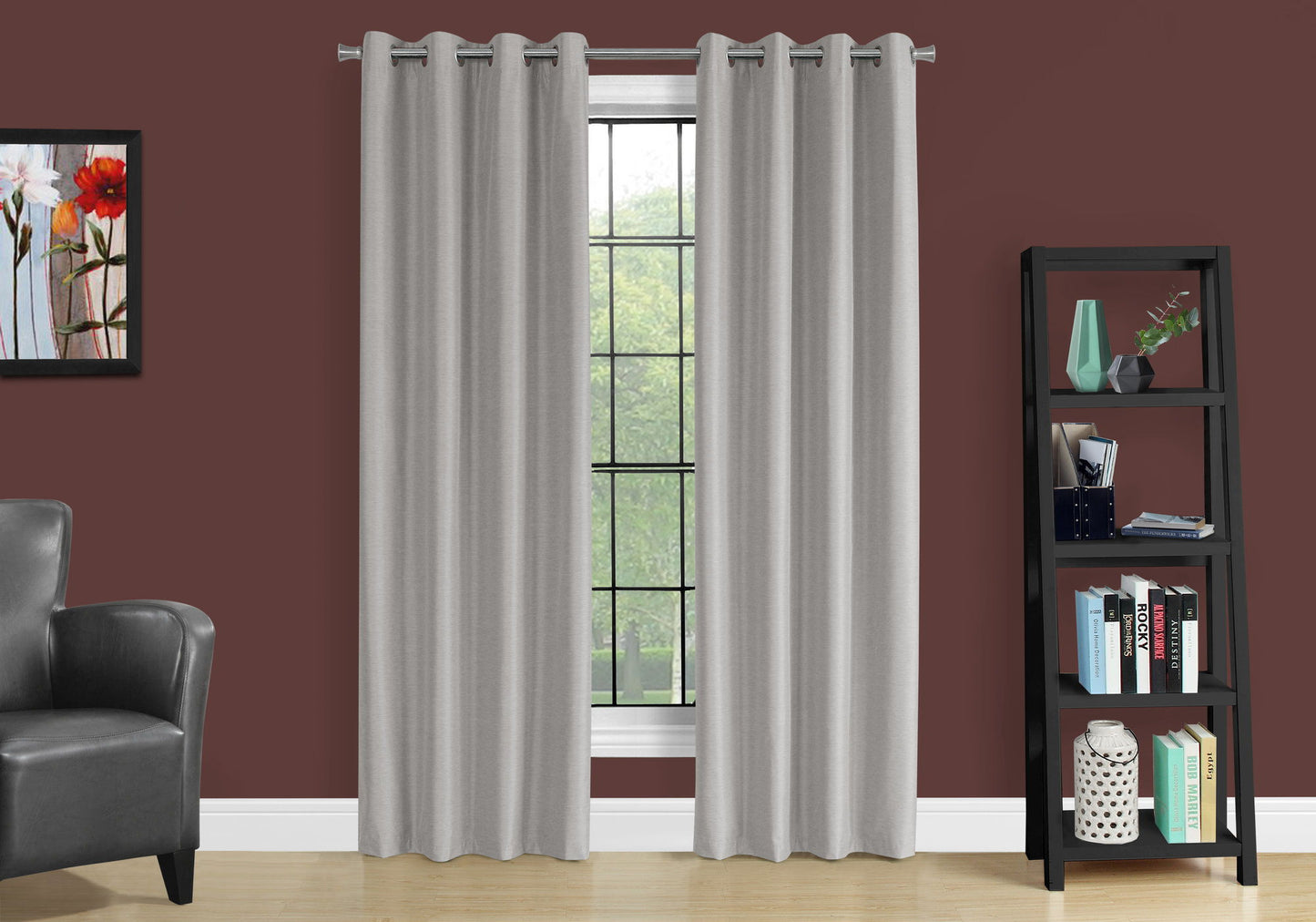 2 Pieces Set, Curtain Panel, Room Darkening, Grommet, Contemporary & Modern 8th Street