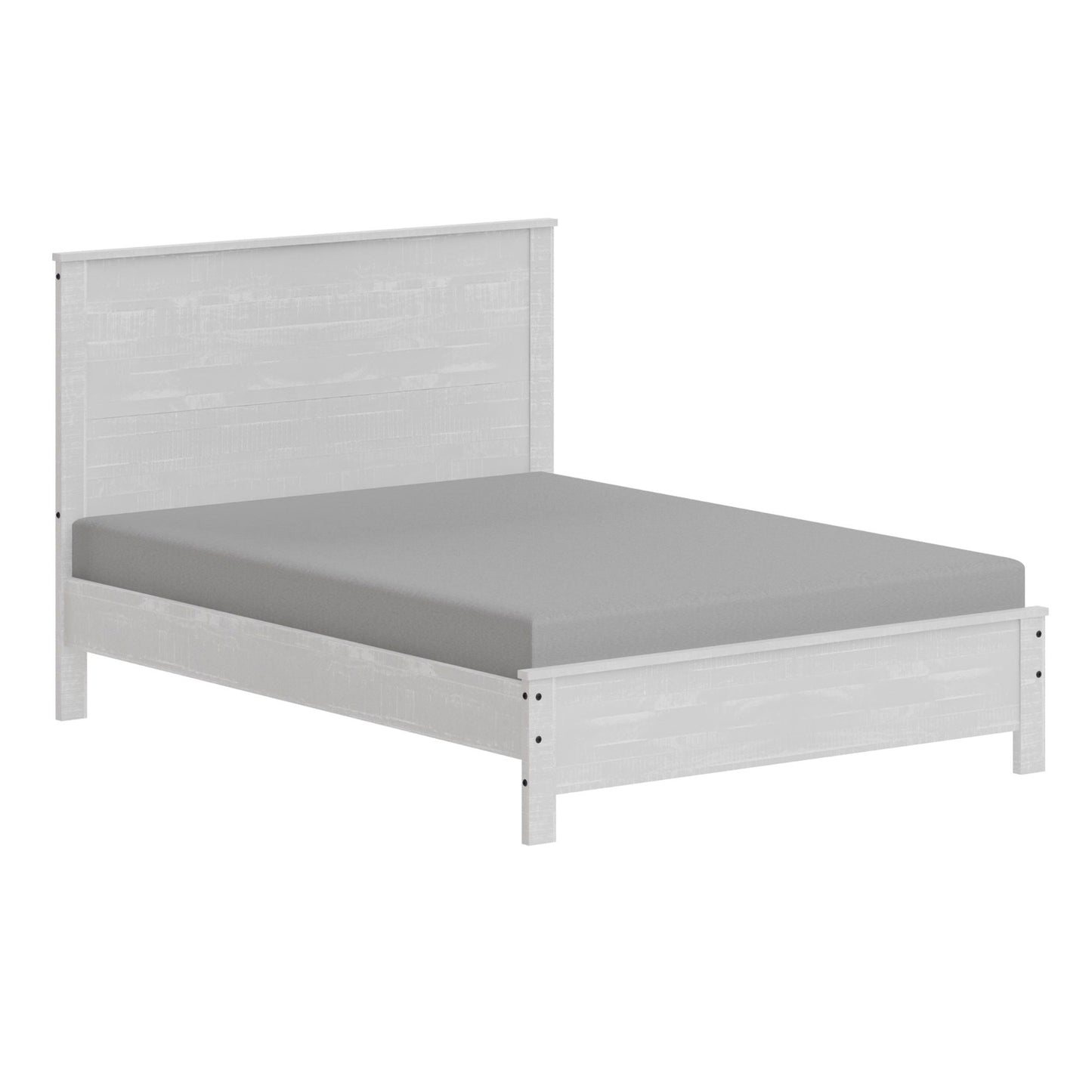 Albany - Bed Frame With Headboard, Heavy Duty Modern Rustic Design Home Essentials