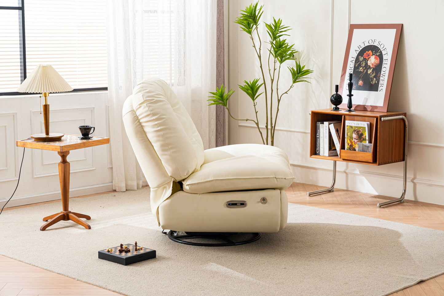 Power Recliner Swivel Glider USB Charger With Bluetooth Music Player, Sleep, Working, Game And Leisure Home Essentials