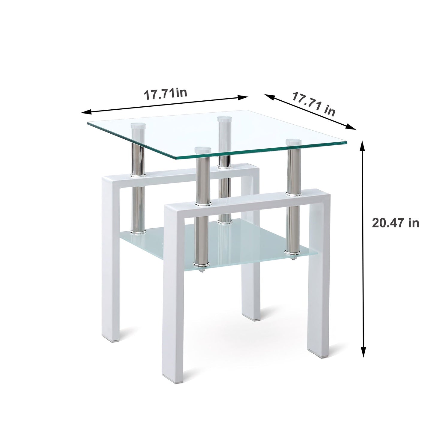 Tempered Glass Table With Storage Home Essentials