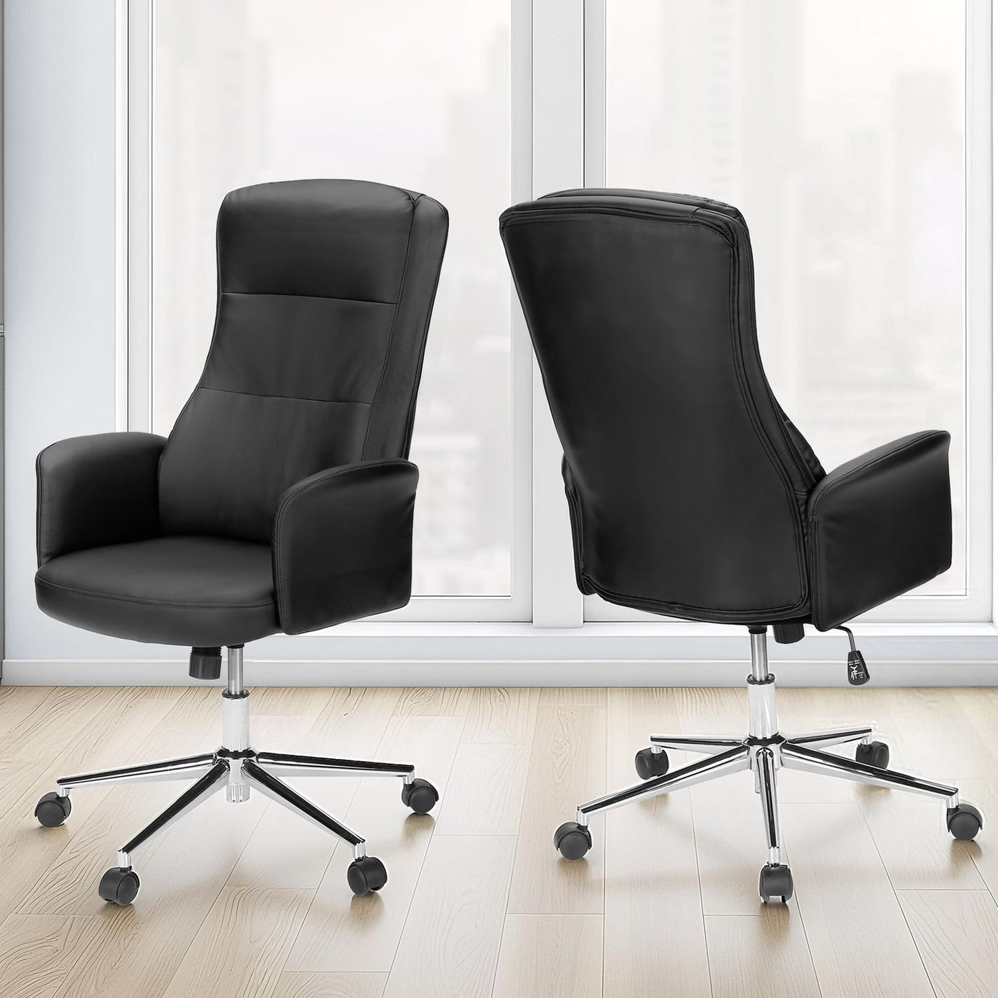 Office Chair With Adjustable Height, Ergonomic Design - Black 8th Street