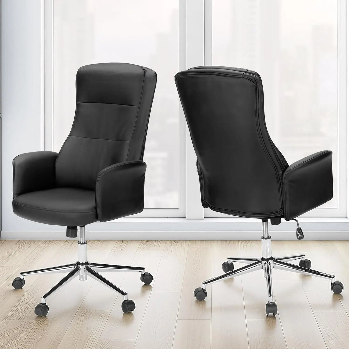 Office Chair With Adjustable Height, Ergonomic Design - Black 8th Street