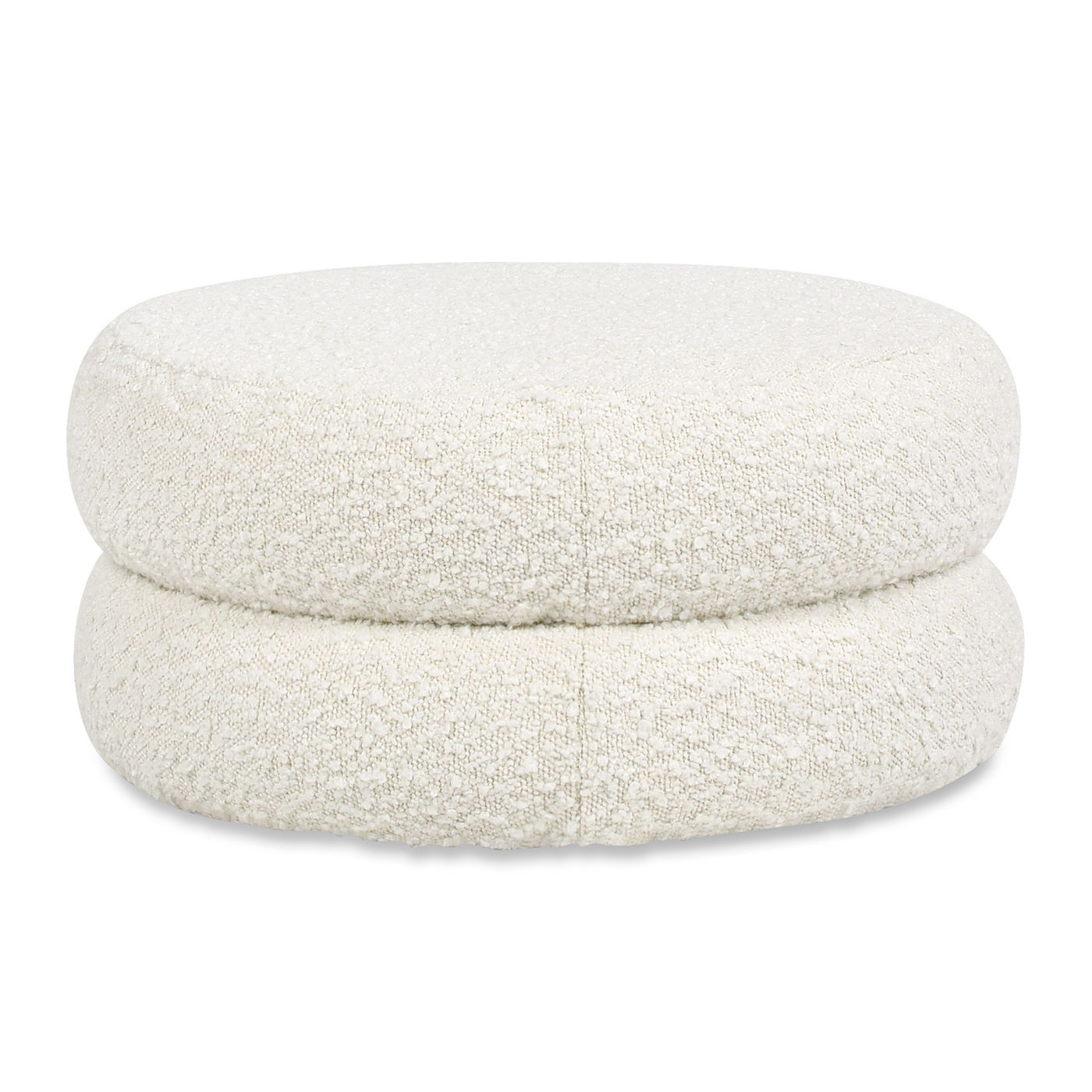 Homary - Floor Cushion Footrest Ottoman - Ivory White Jennifer Taylor Home