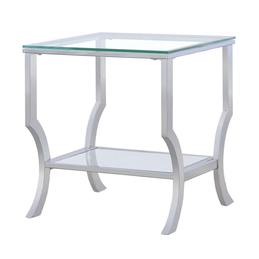 Saide - Rectangular Glass Top Table CoasterEssence