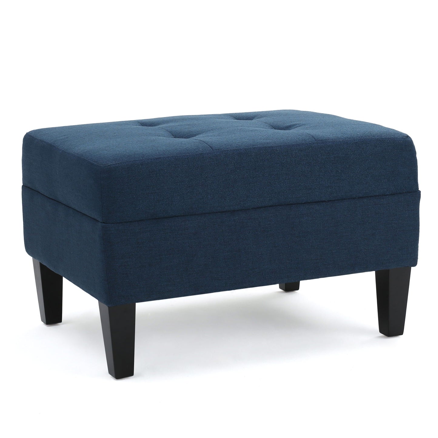 Foot Rest Under Desk Ottoman, Rectangle Foot Stool, Footrest Leg Rest For Sofa, Ottoman Rest Stools For Living Room Entryway - Navy Blue Noble House