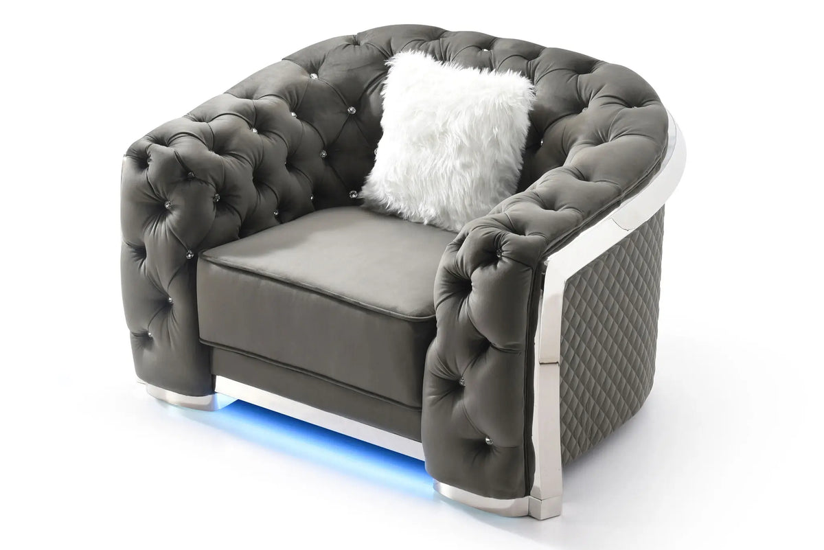 Sophisticated Accent Chair - Gray Glory Furniture