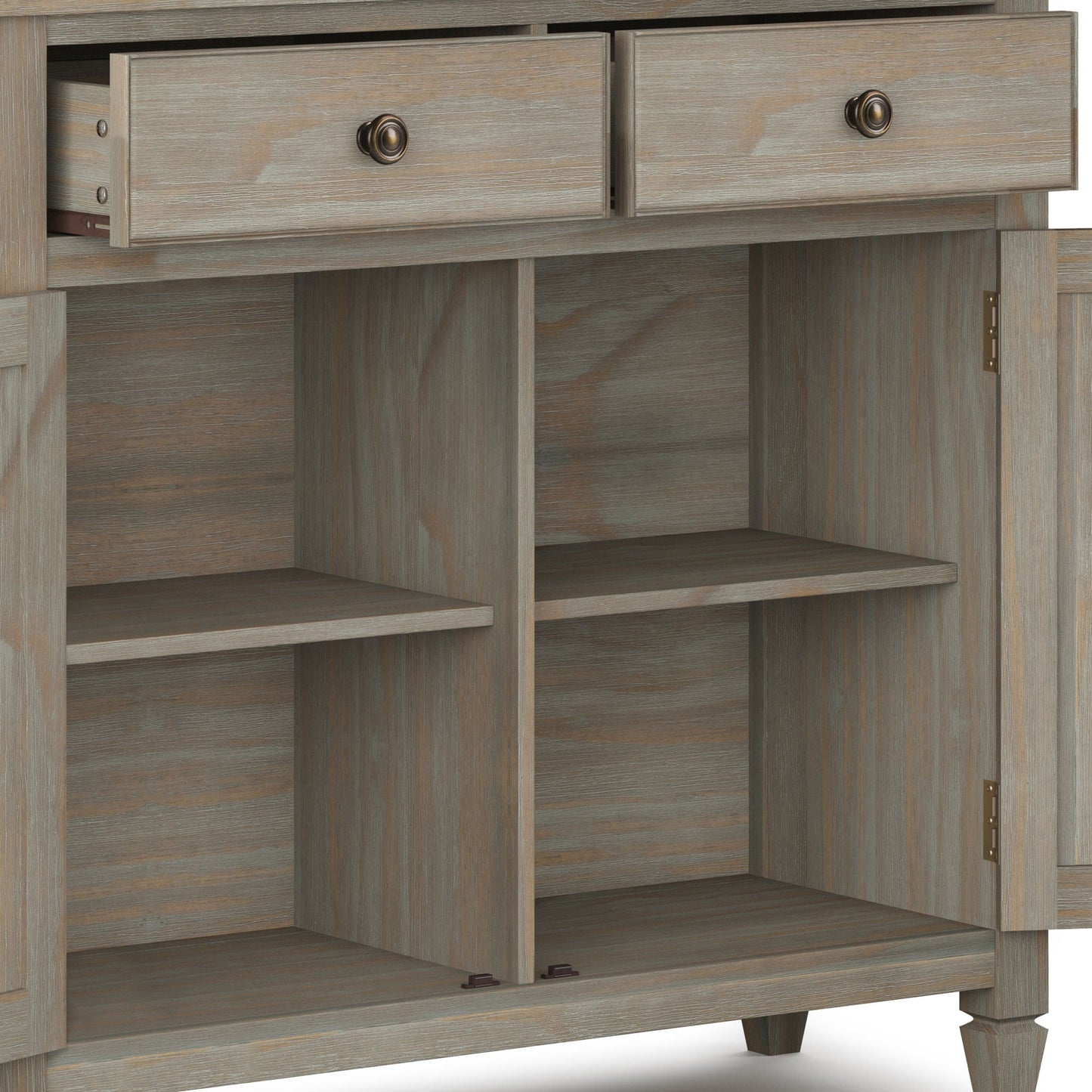 Connaught - Entryway Storage Cabinet - Distressed Gray Simpli-Home