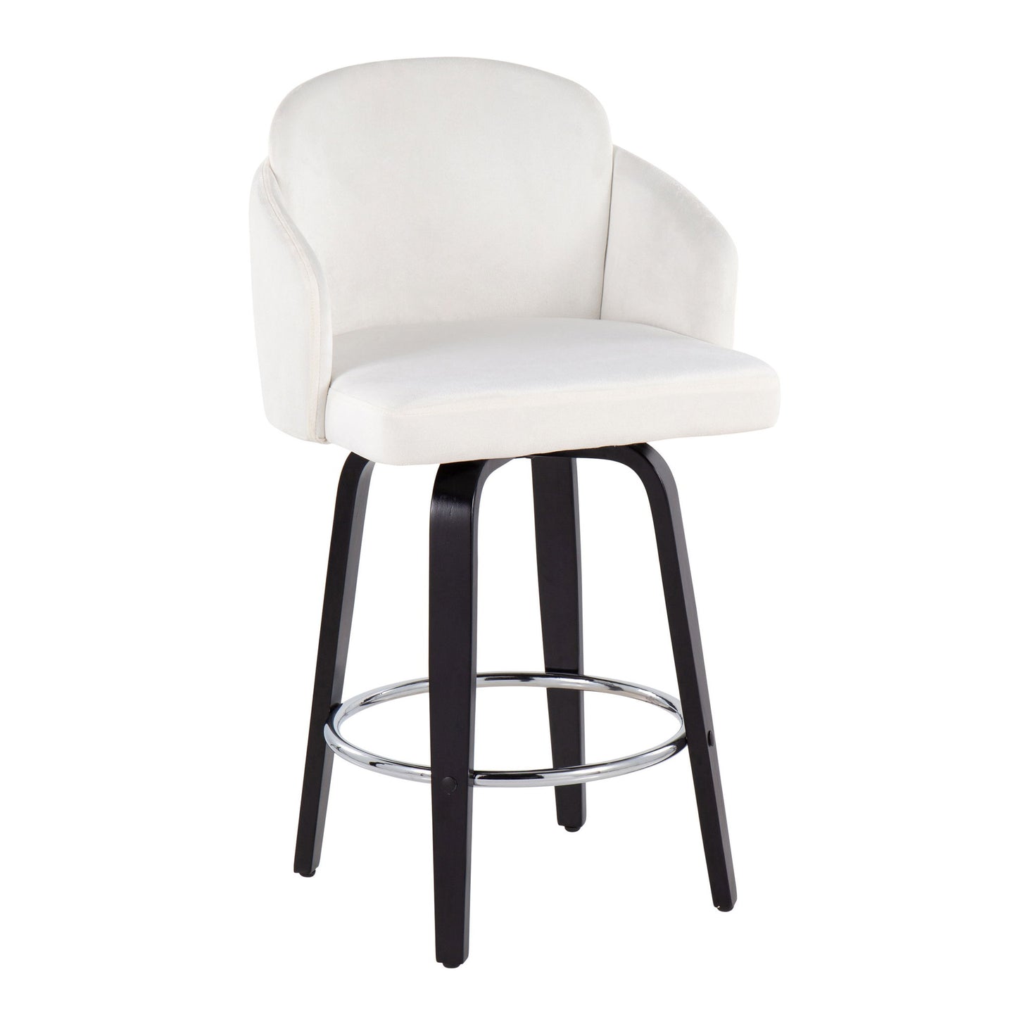 Dahlia - Contemporary Counter Stool Round Footrest (Set of 2) Lumi Source