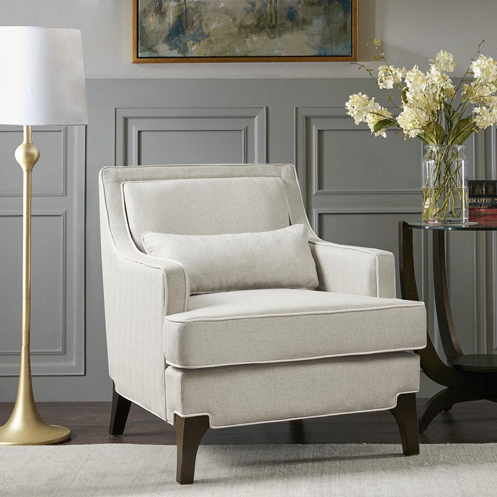 Collin - Arm Chair - Cream / Dark Brown Madison Park Signature