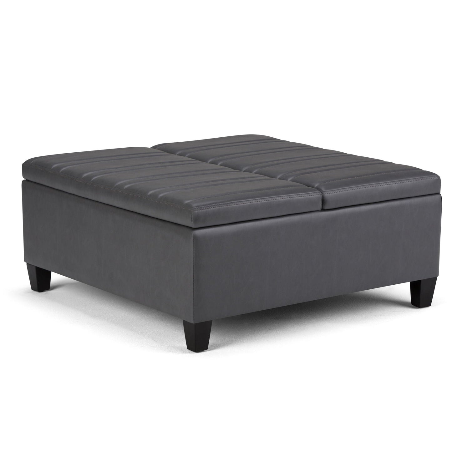 Ellis - Coffee Table Storage Ottoman Contemporary Design Simpli-Home