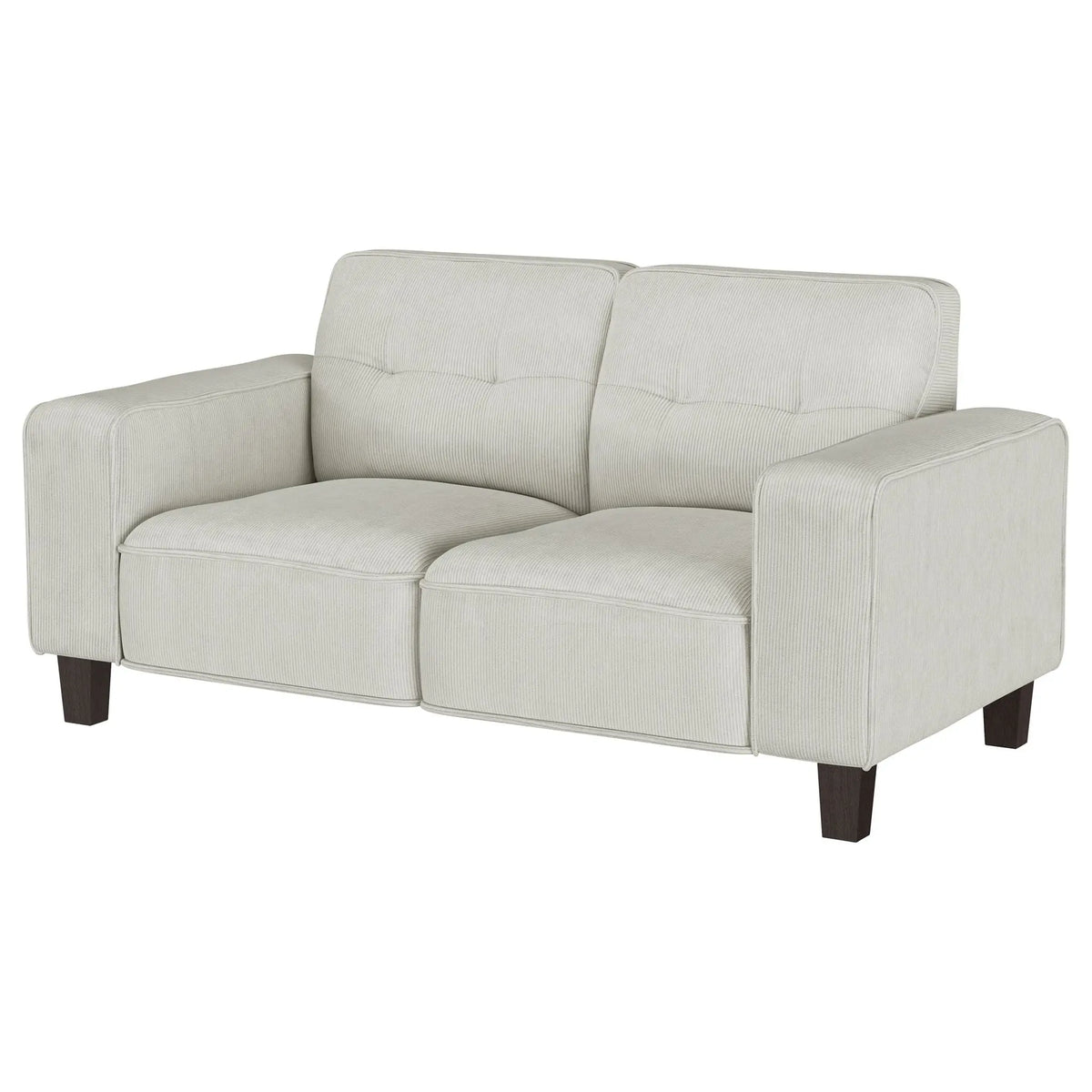 Xana - Track Arm Tufted Loveseat - Greige Furniture Max