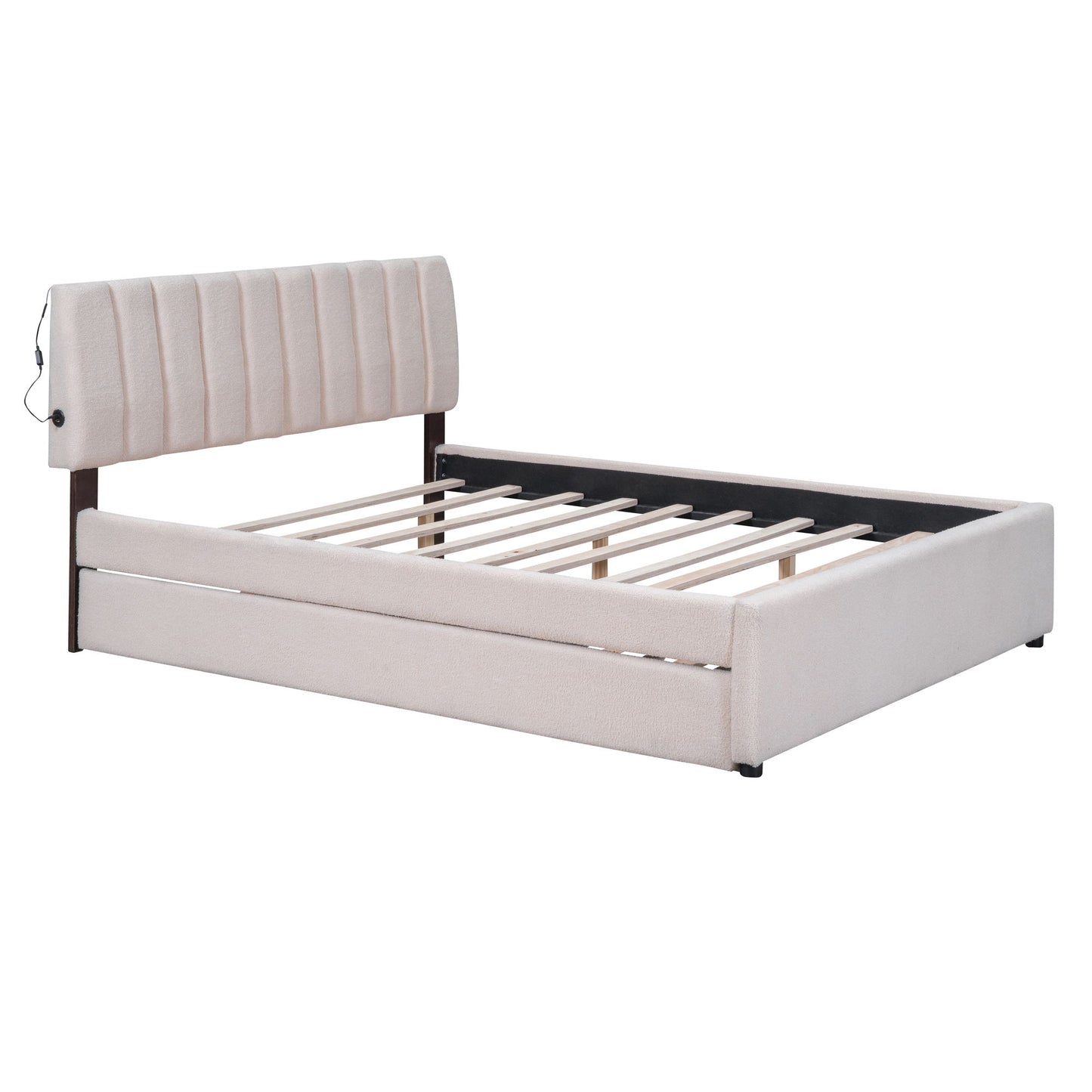 Upholstered Platform Bed With Trundle Halcyon Home