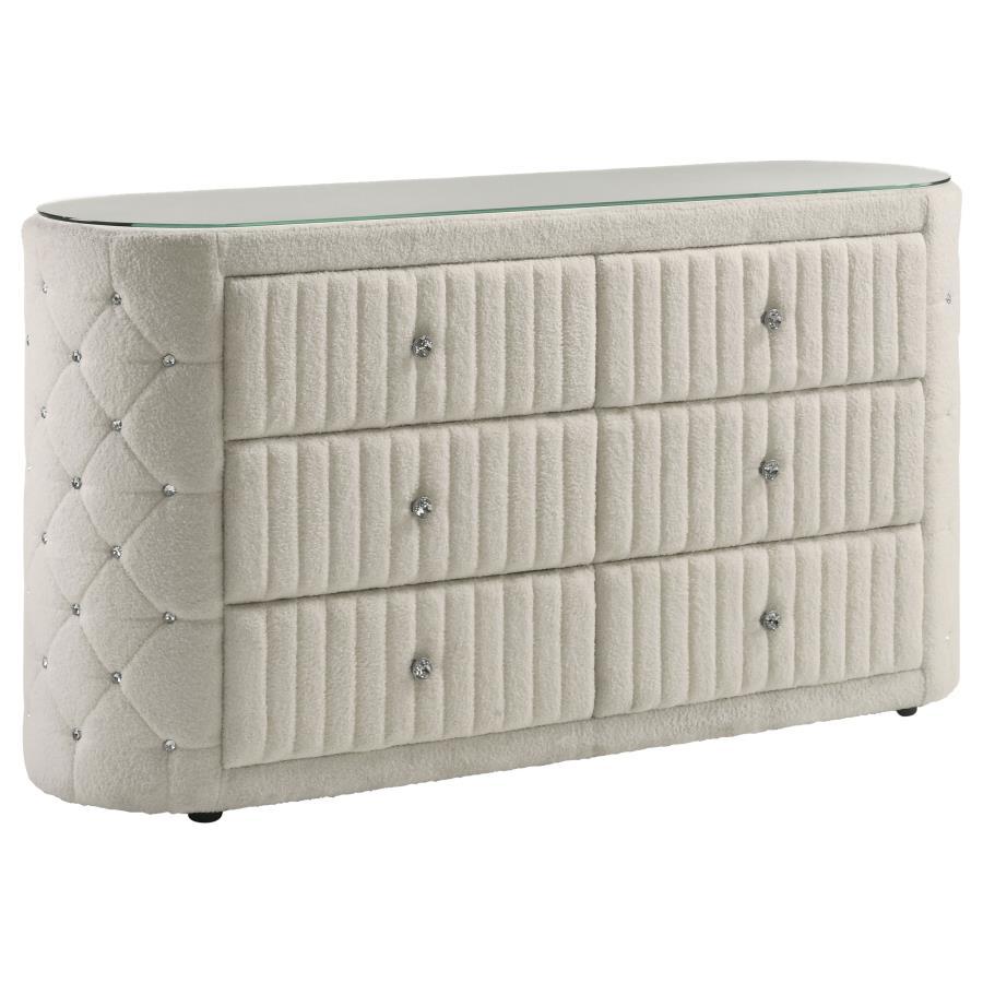 Sonya - 6-Drawer Upholstered Bedroom Dresser Coaster Fine Furniture