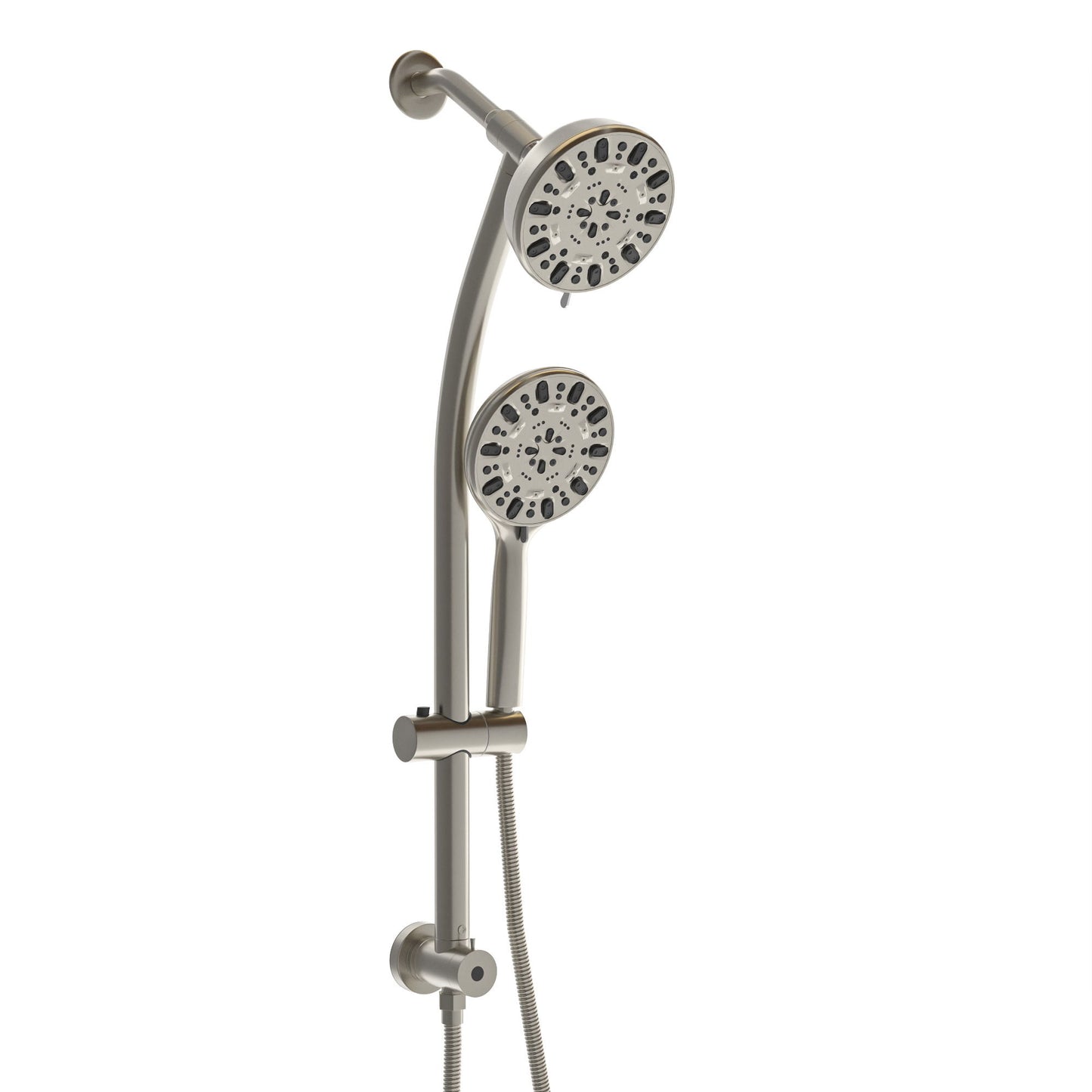 Multi Function Dual Shower Head Shower System With 4.7" Rain Showerhead, 7 Function Hand Shower, Adjustable Slide Bar Daily Nest