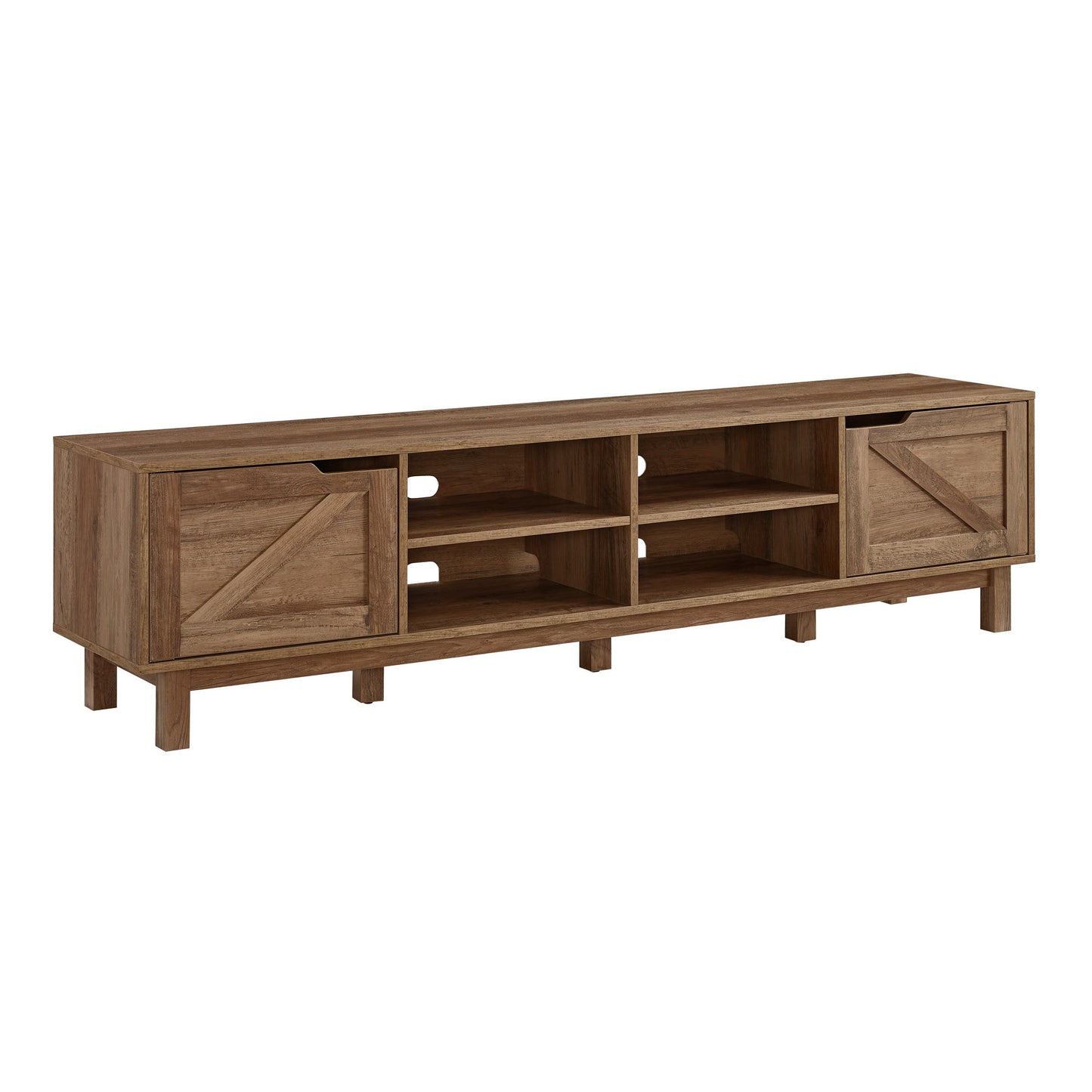 Rustic Barndoor Open-Storage TV Stand For TVs Up To 80" Walker Edison