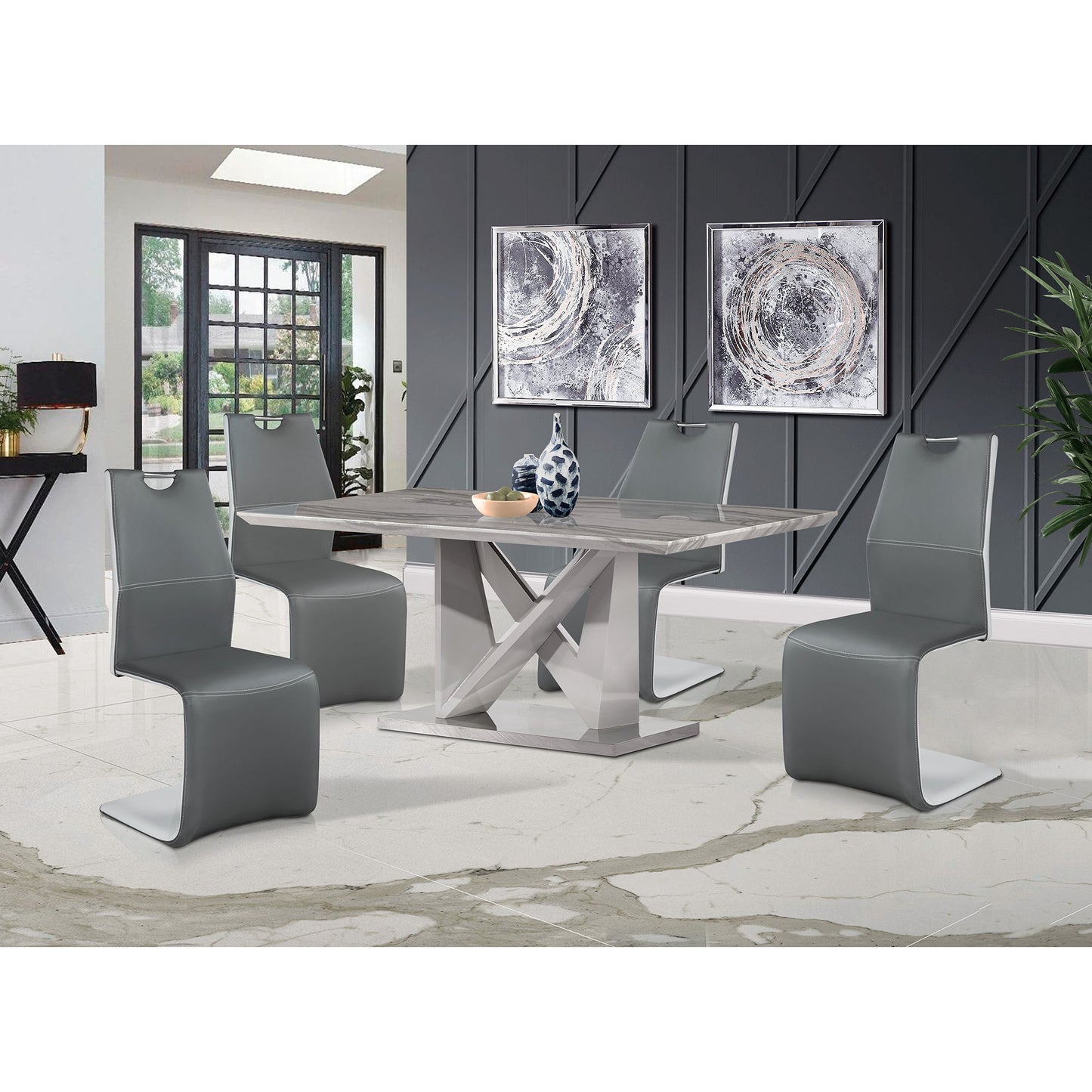 Caroline - Dining Table - Gray Global Furniture USA