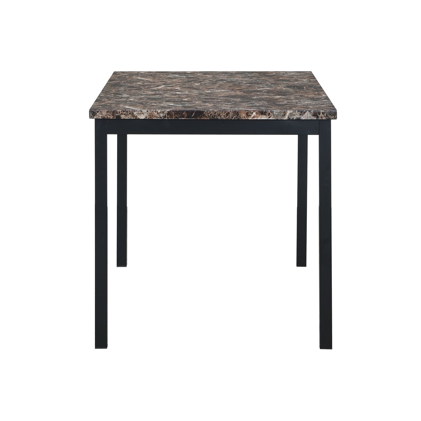 Faux Marble Top With Metal Frame Dinette Table - Black Home Essentials