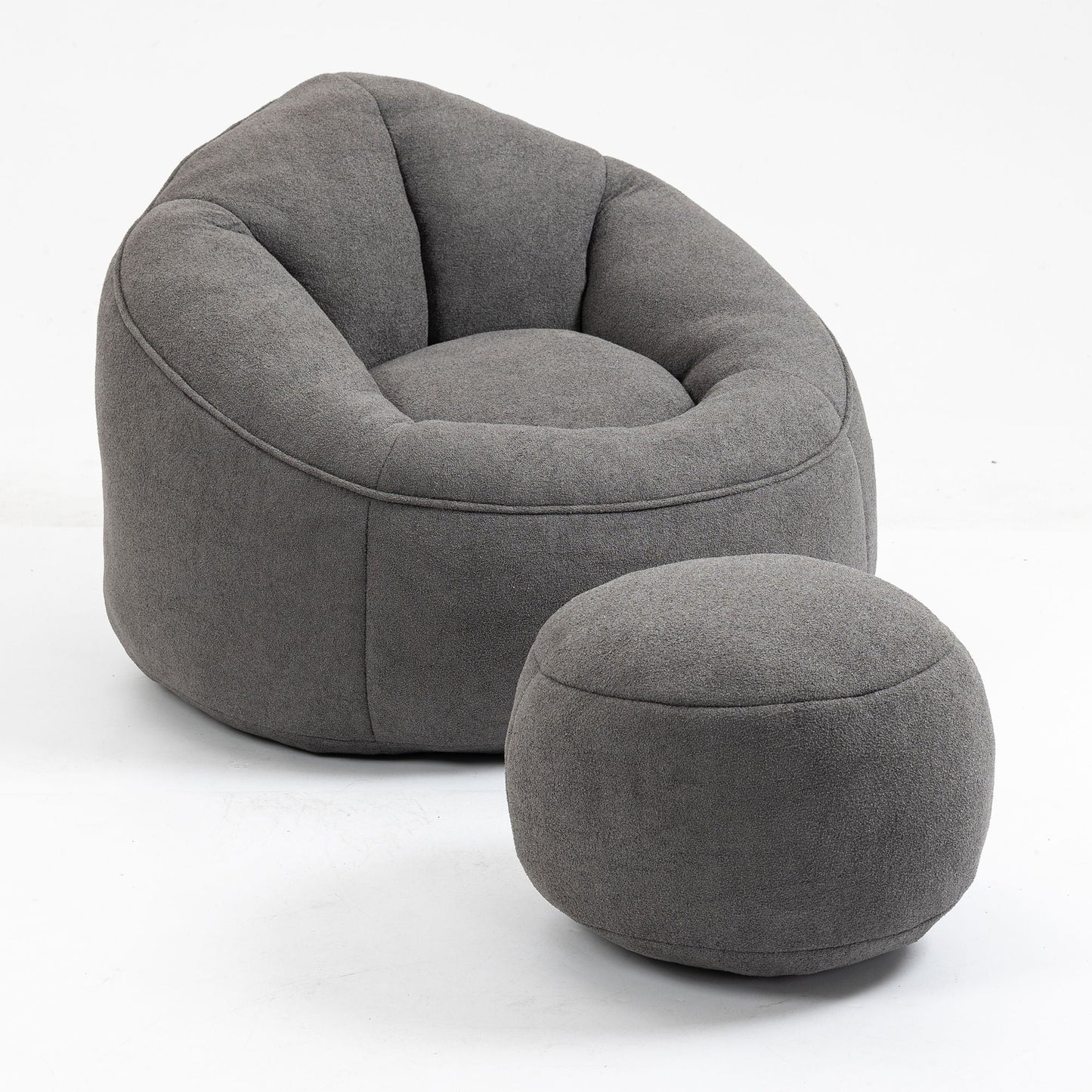 Bedding Bean Bag Sofa Chair High Pressure Foam With Footrest Home Essentials