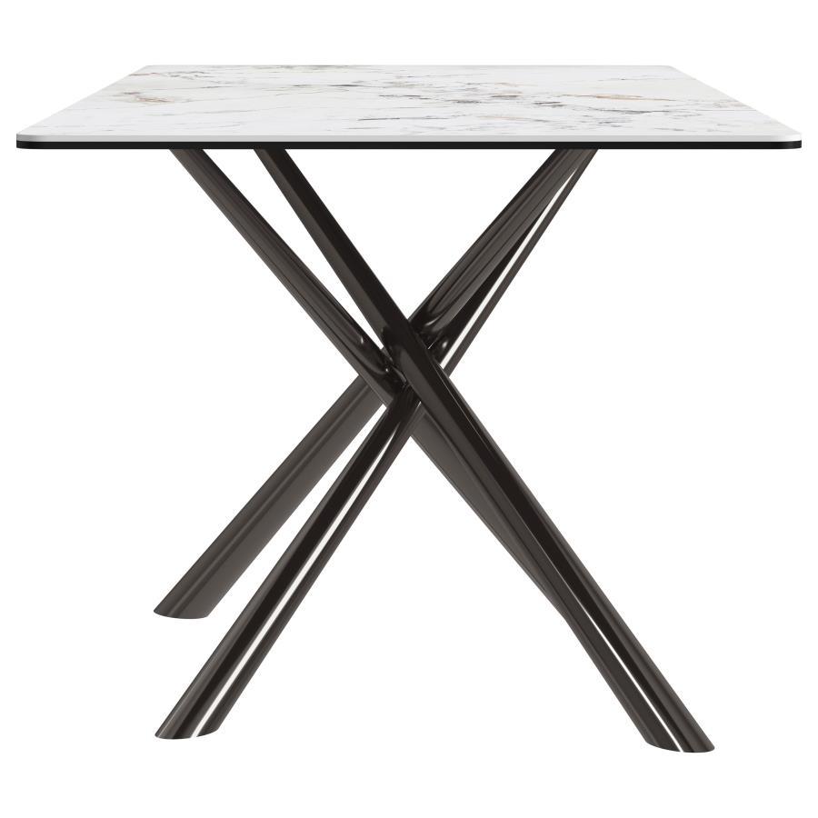 Carvell - Rectangular Sintered Stone Dining Table - Mirage White Coaster Fine Furniture