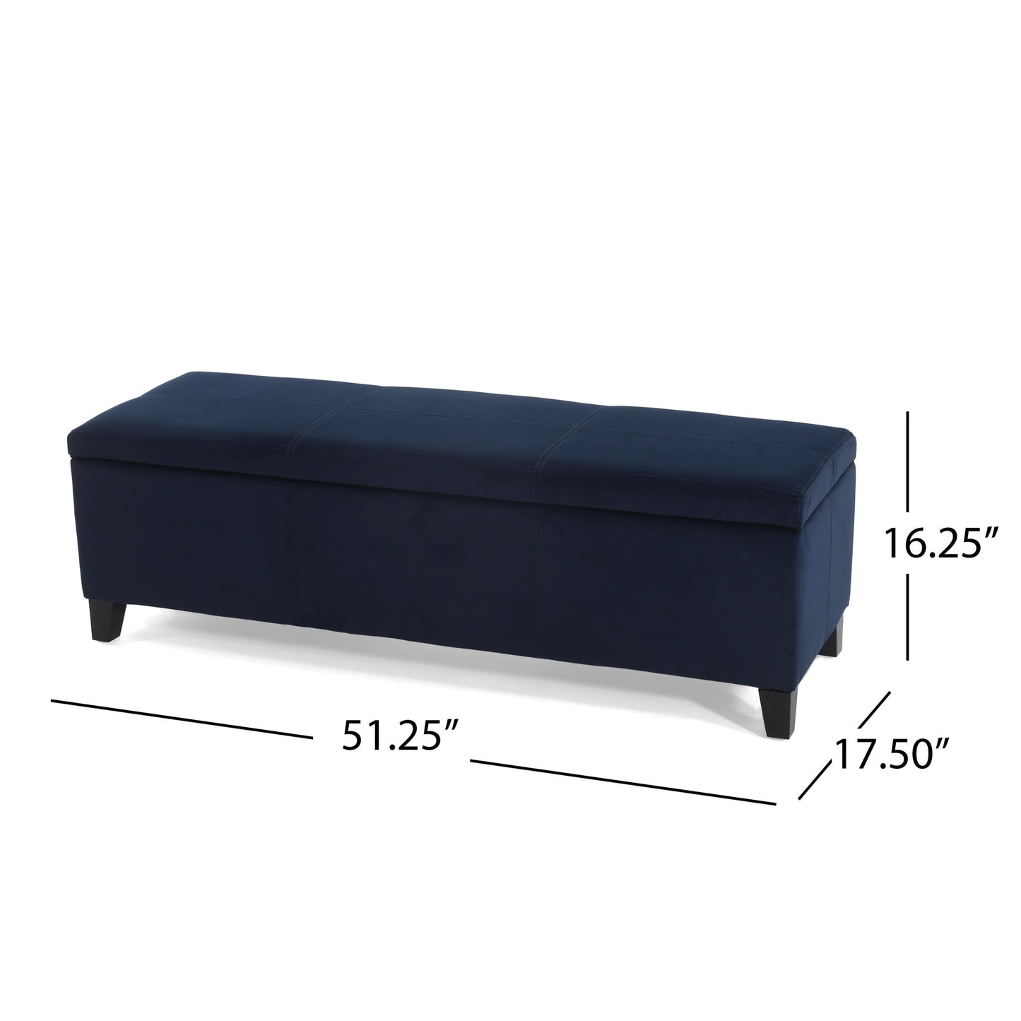 Upholstered Storage Ottoman Bench Noble House