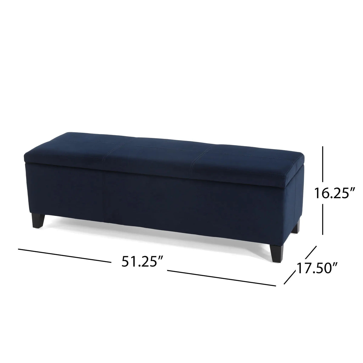 Upholstered Storage Ottoman Bench Noble House