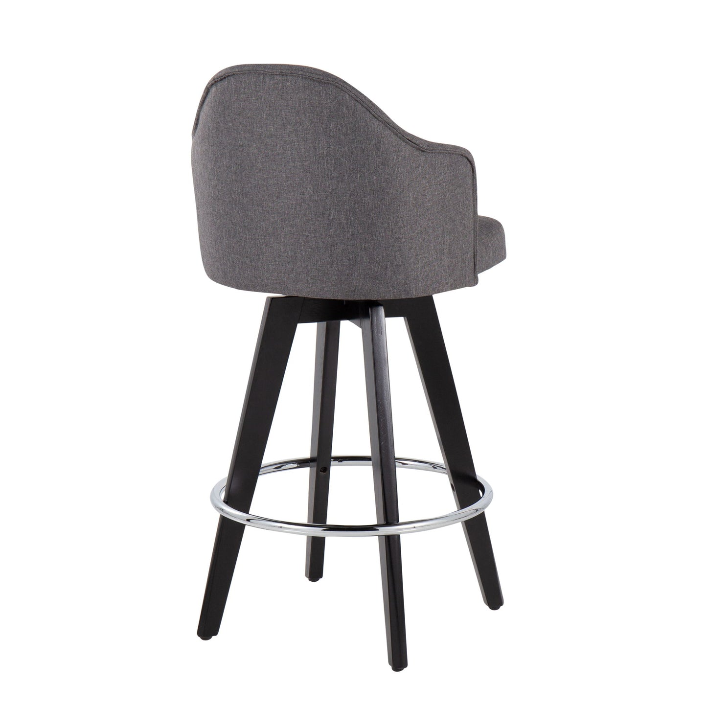 Ahoy - Contemporary Fixed Height Counter Stool With Round Footrest (Set of 2) Lumi Source