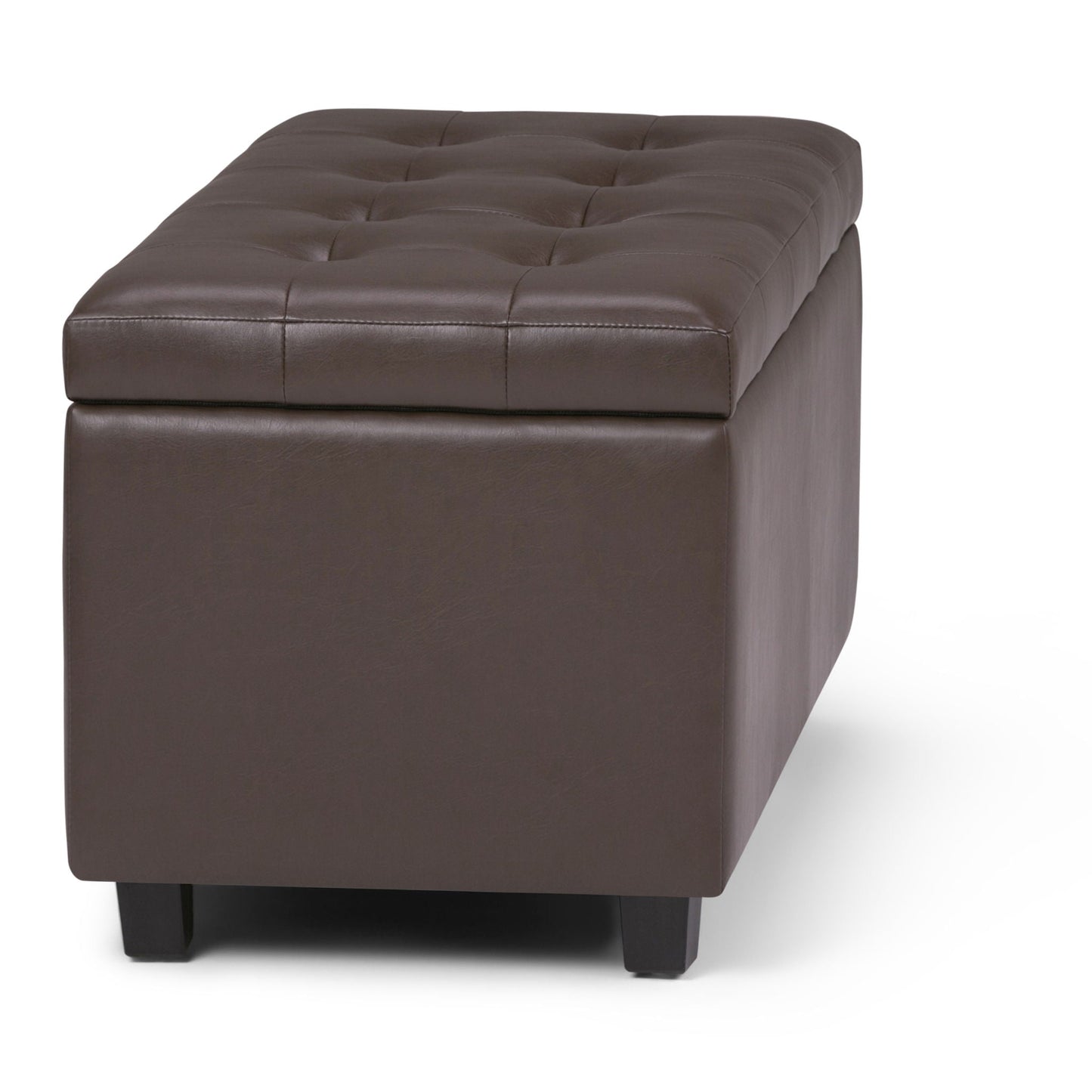 Cosmopolitan - Storage Ottoman - Chocolate Brown Simpli-Home